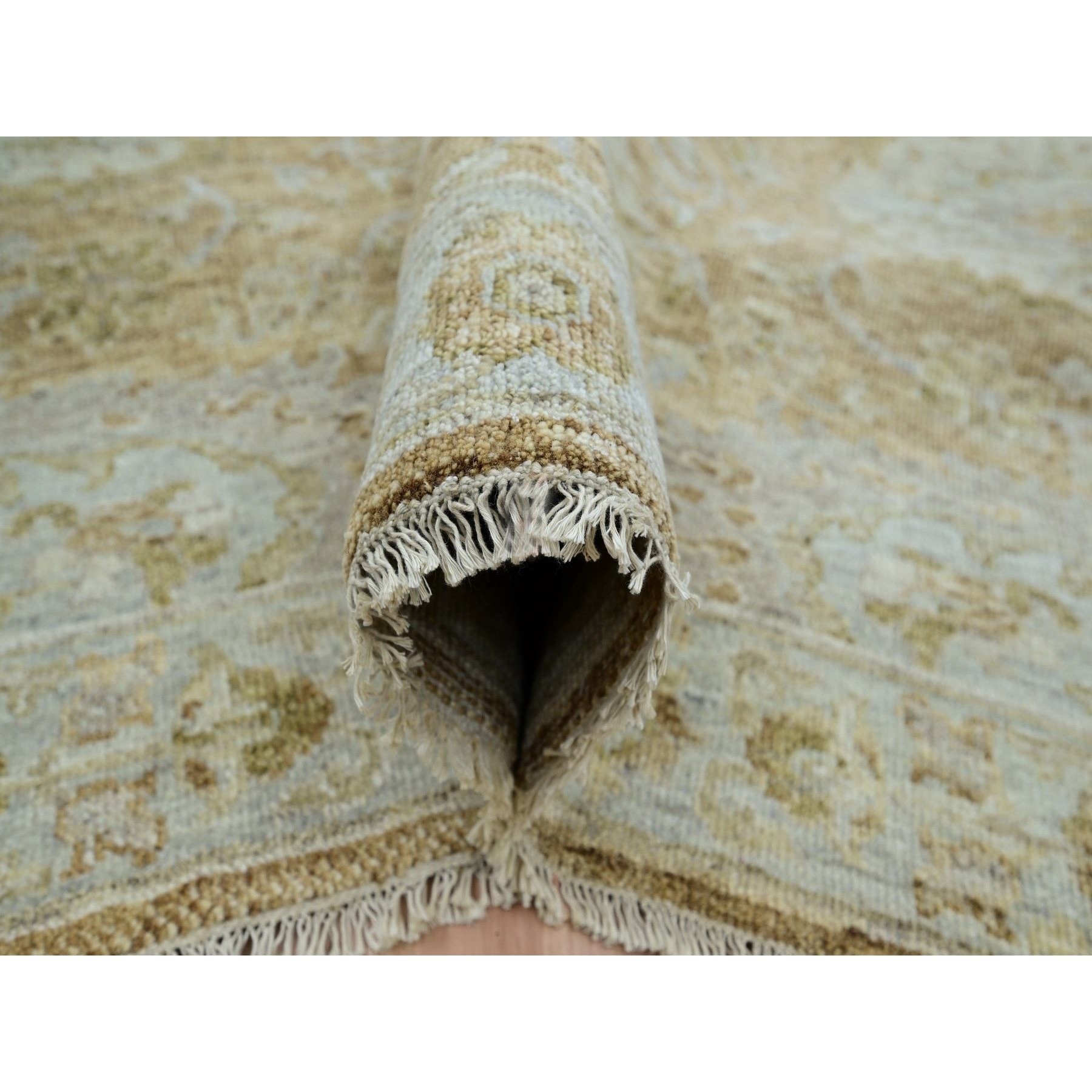 Oushak-And-Peshawar-Hand-Knotted-Rug-416585