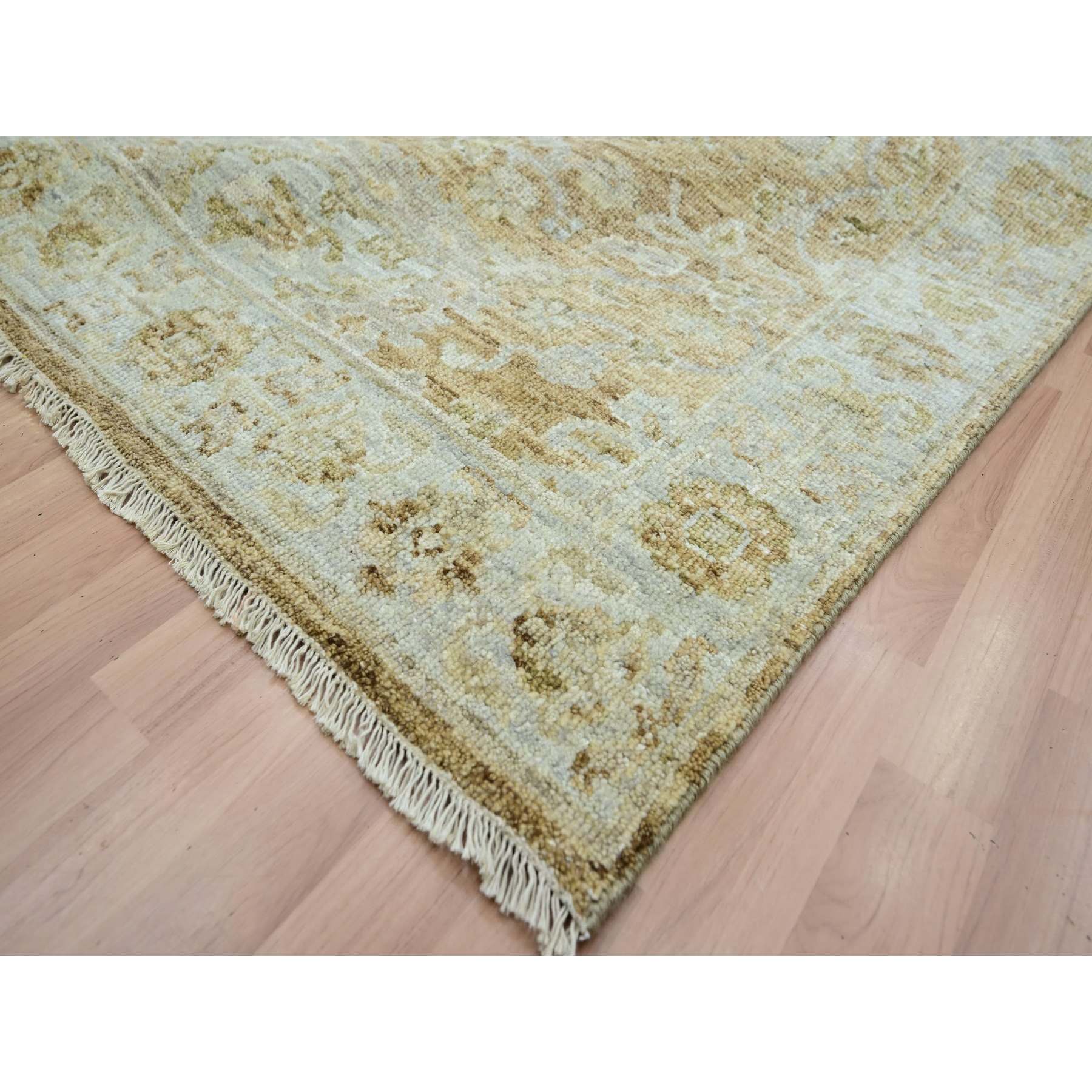 Oushak-And-Peshawar-Hand-Knotted-Rug-416585
