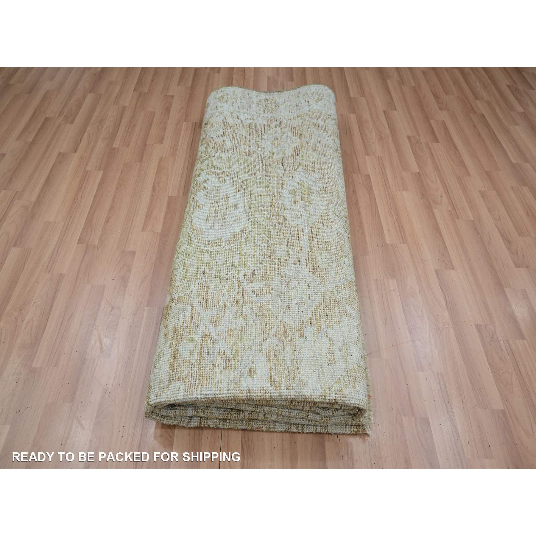 Oushak-And-Peshawar-Hand-Knotted-Rug-416585