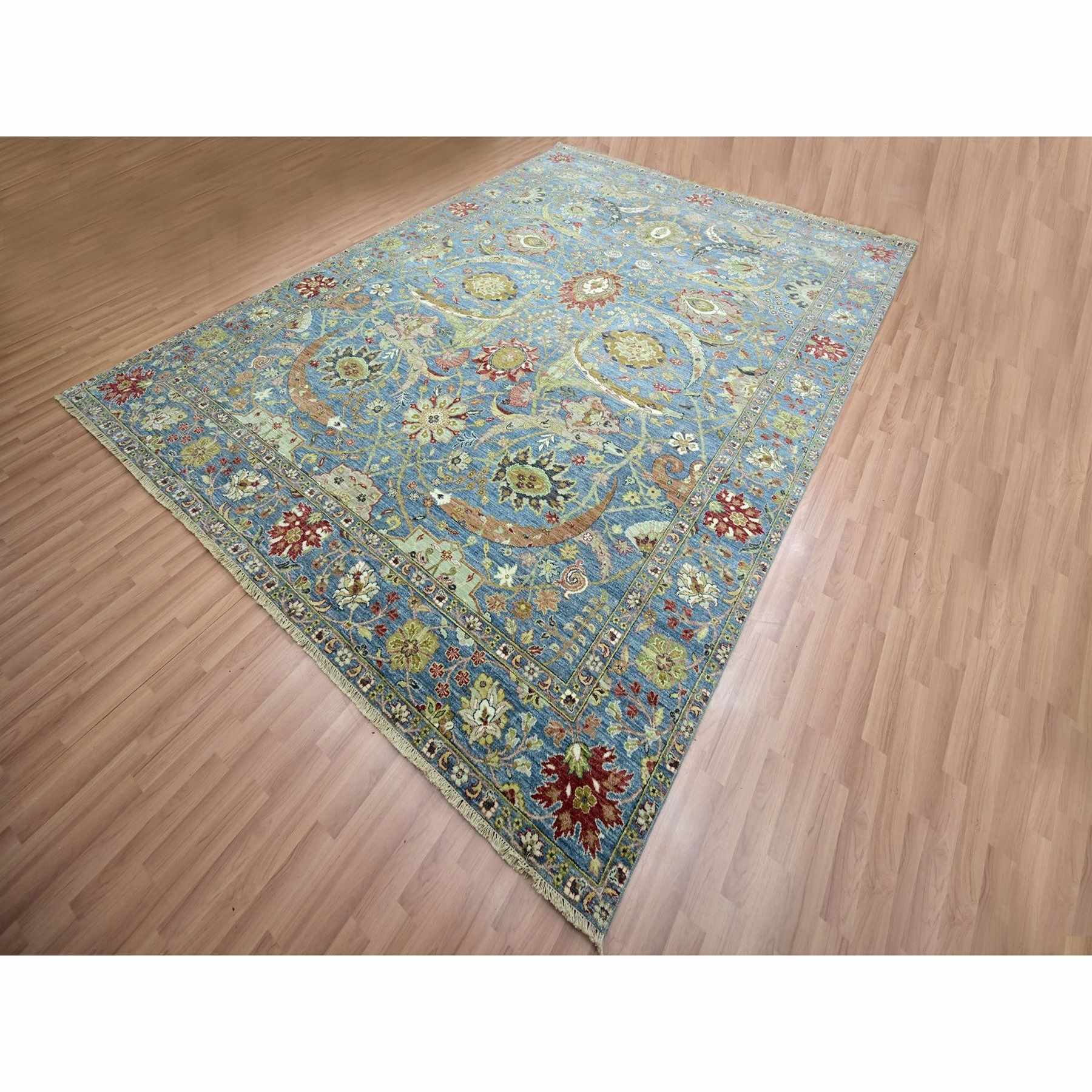 Tribal-Geometric-Hand-Knotted-Rug-416460