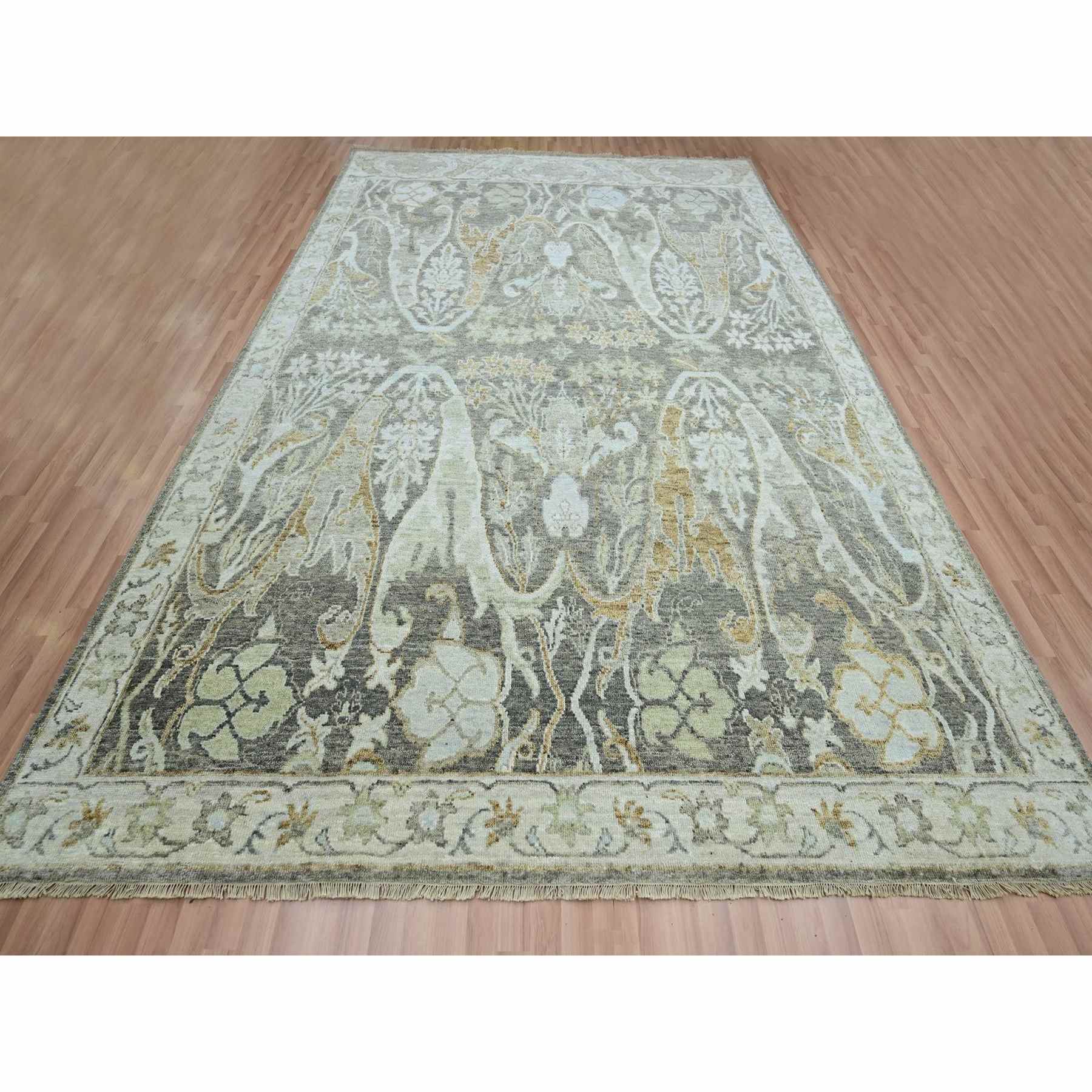 Tribal-Geometric-Hand-Knotted-Rug-416515
