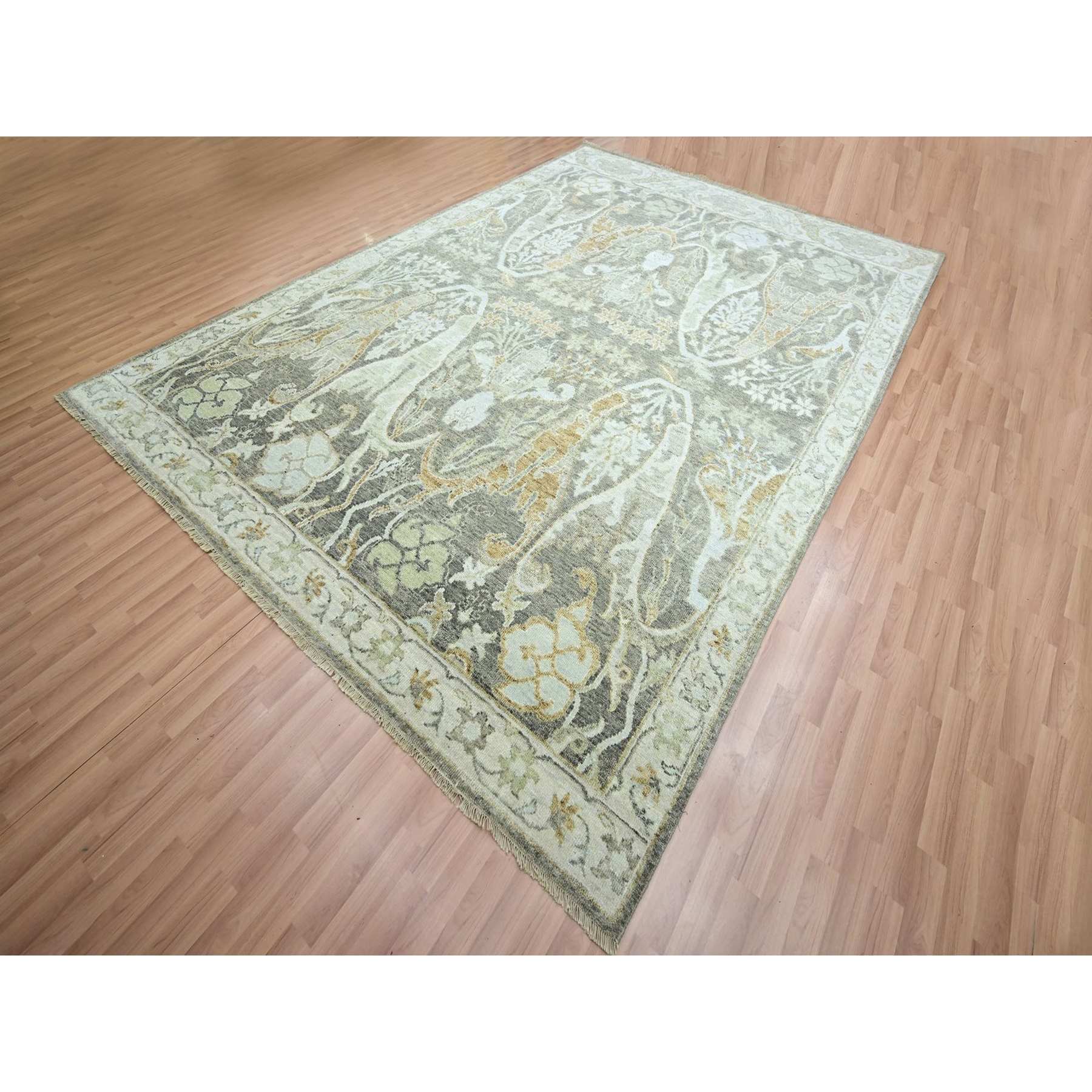 Tribal-Geometric-Hand-Knotted-Rug-416515