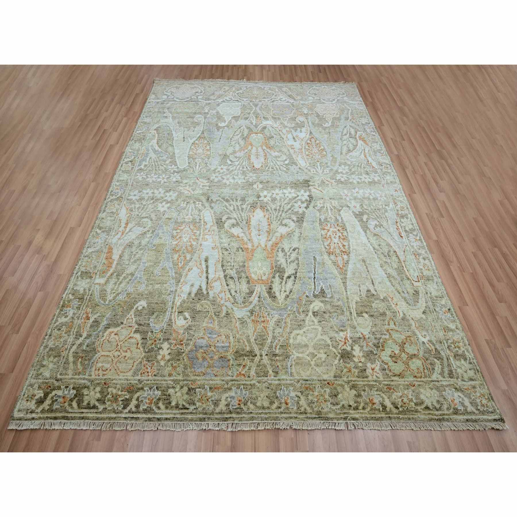 Tribal-Geometric-Hand-Knotted-Rug-416555