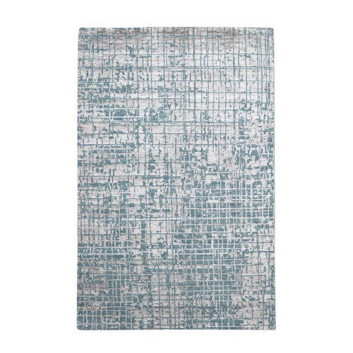Whisper Pink, Hand Knotted, Contemporary Design, Densely Woven, Persian Knot, Silk with Textured Wool Pile, Tone on Tone, Oriental 