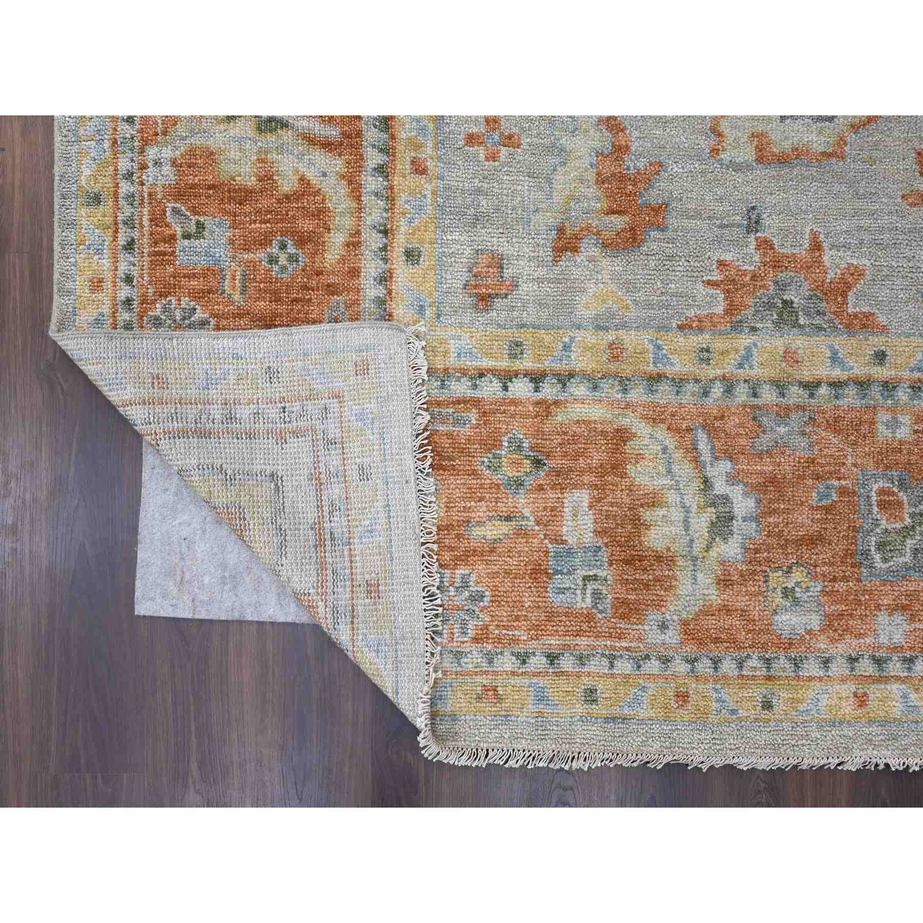 Oushak-And-Peshawar-Hand-Knotted-Rug-420130