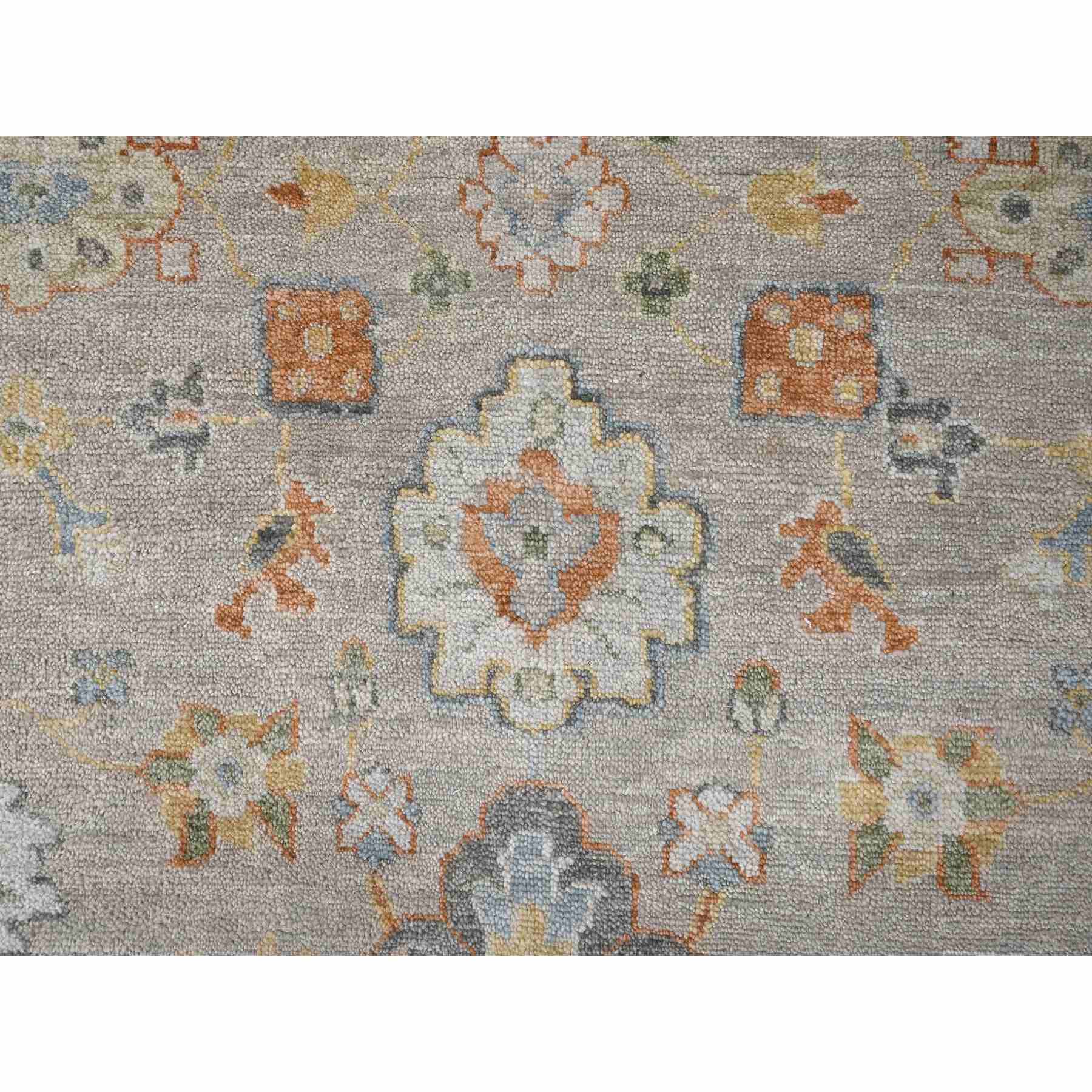 Oushak-And-Peshawar-Hand-Knotted-Rug-420130