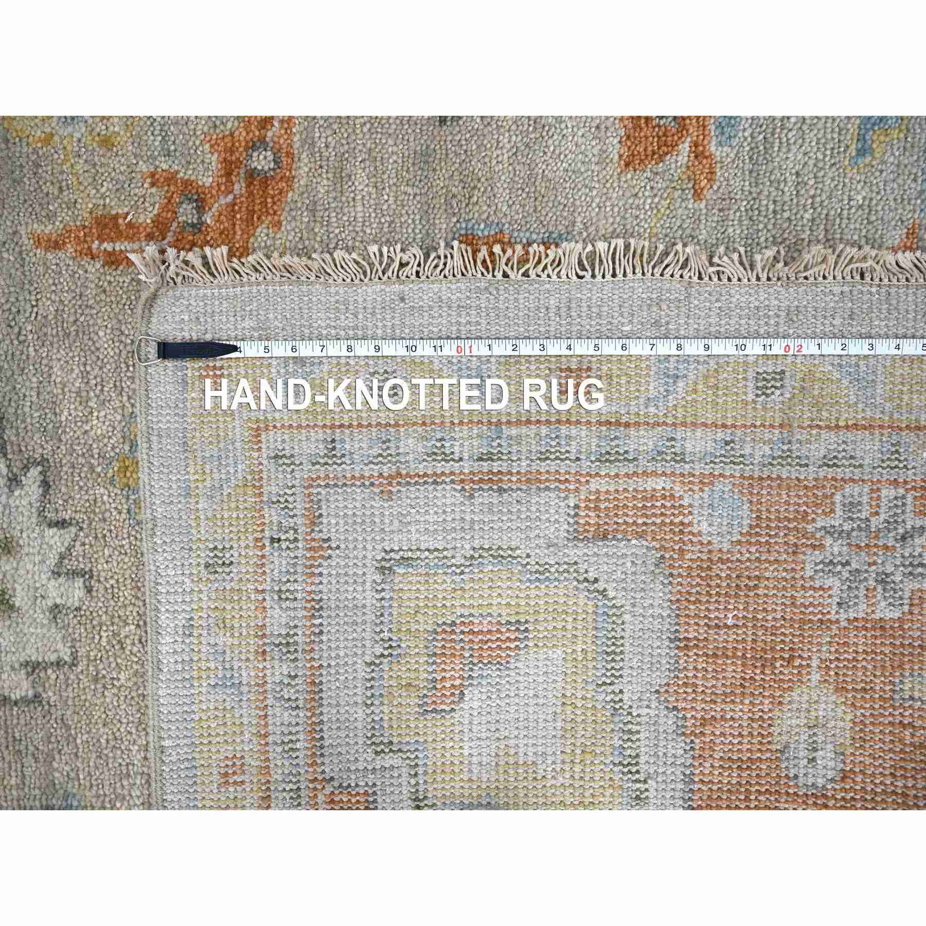 Oushak-And-Peshawar-Hand-Knotted-Rug-420130