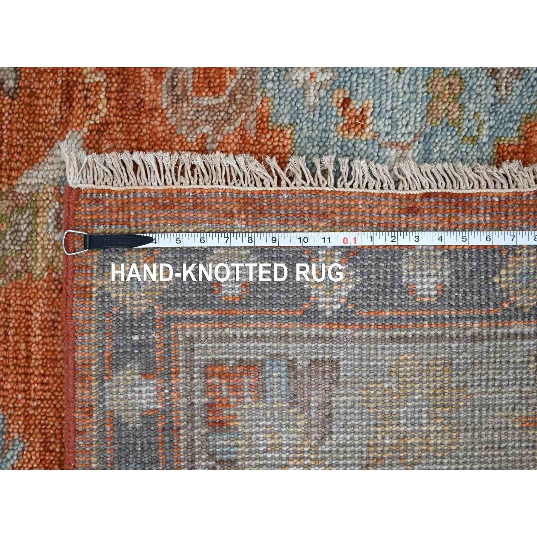 Oushak-And-Peshawar-Hand-Knotted-Rug-420235