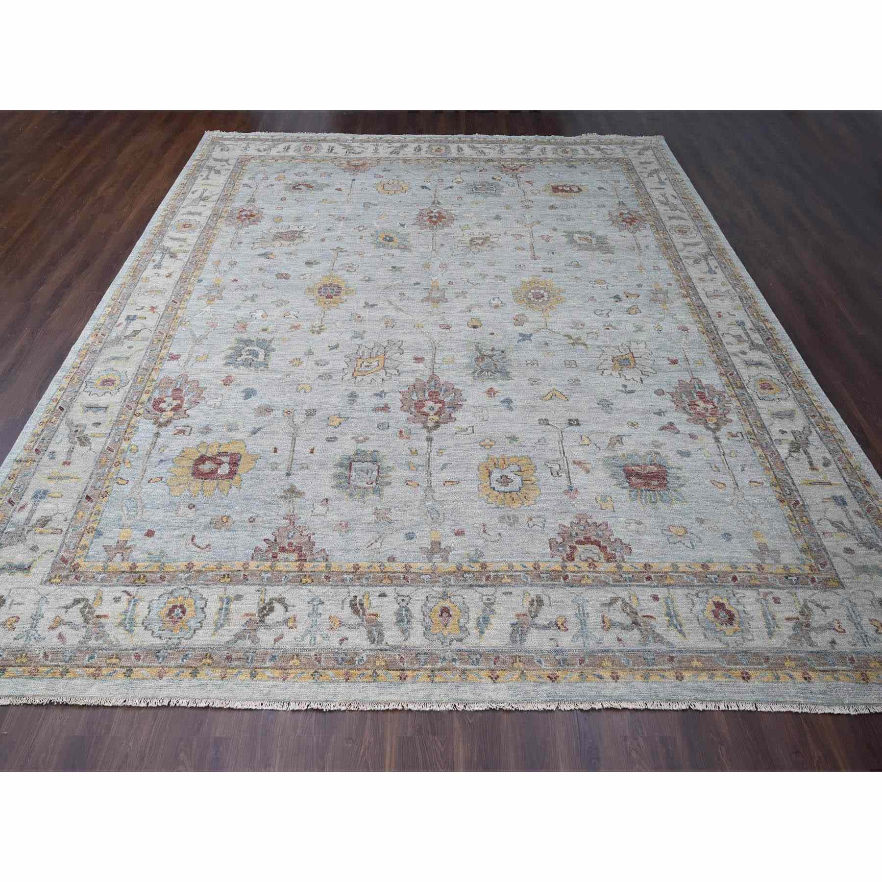 Oushak-And-Peshawar-Hand-Knotted-Rug-420490