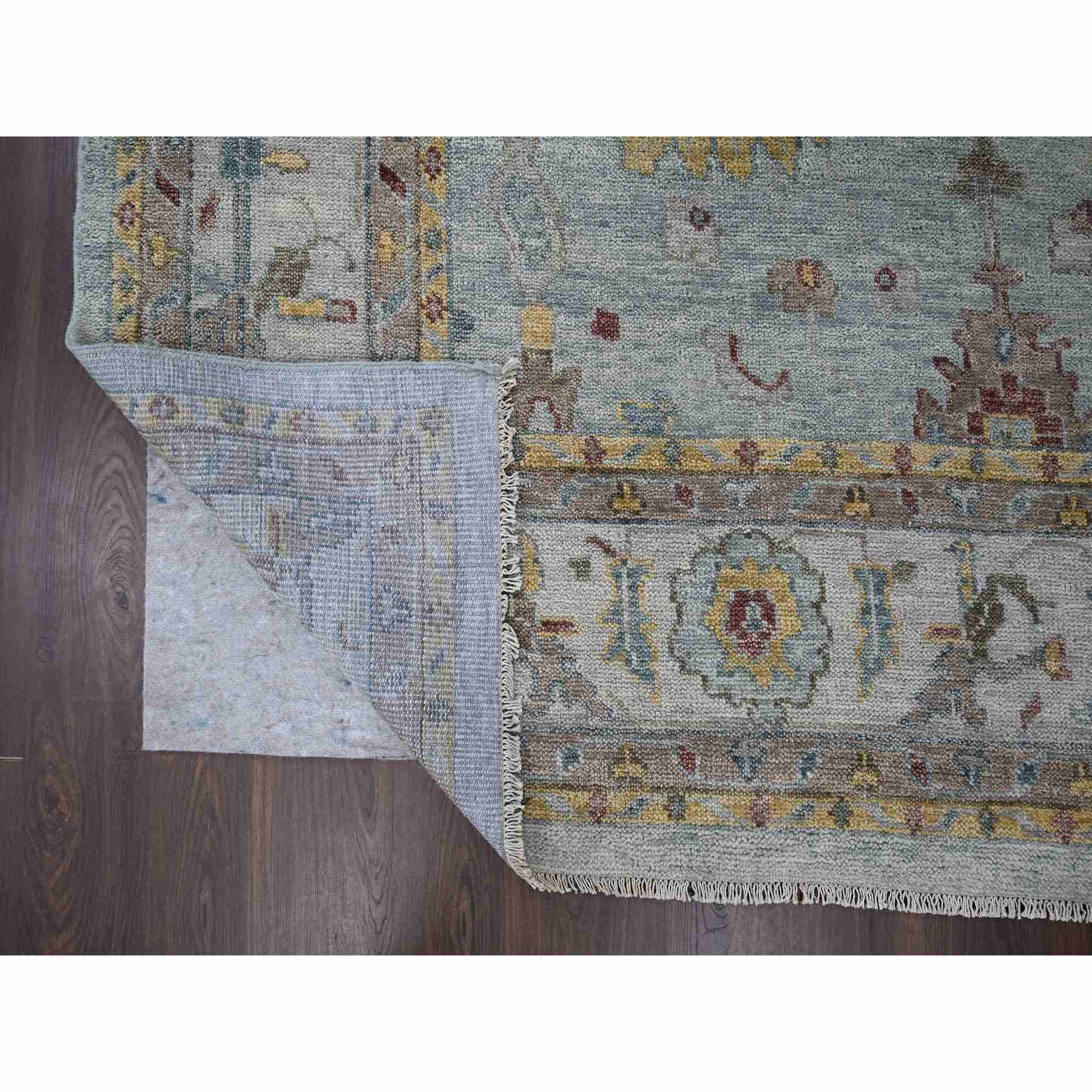 Oushak-And-Peshawar-Hand-Knotted-Rug-420490