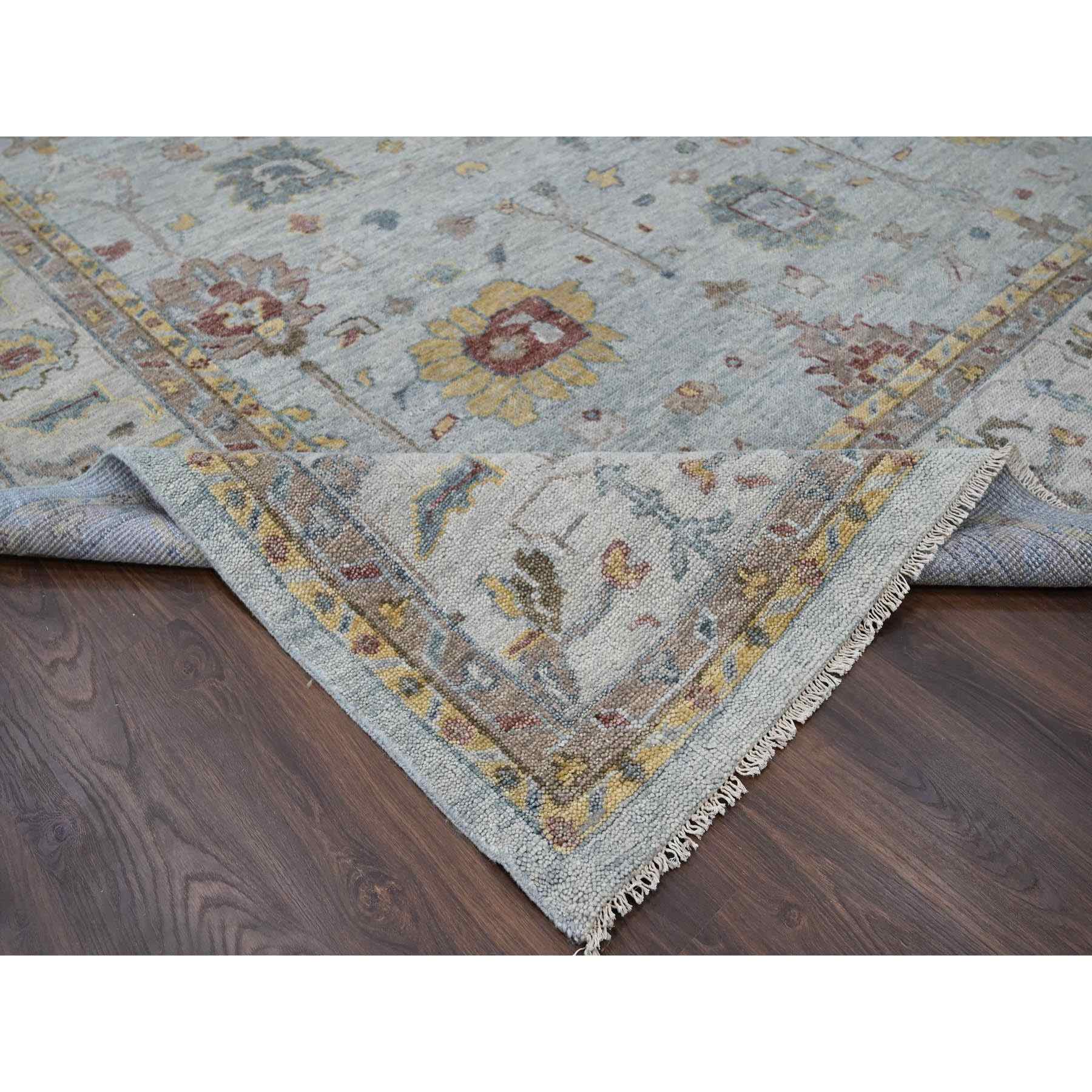 Oushak-And-Peshawar-Hand-Knotted-Rug-420490