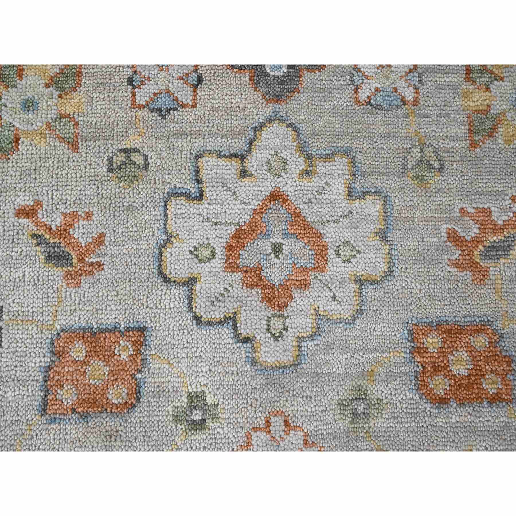 Oushak-And-Peshawar-Hand-Knotted-Rug-420650
