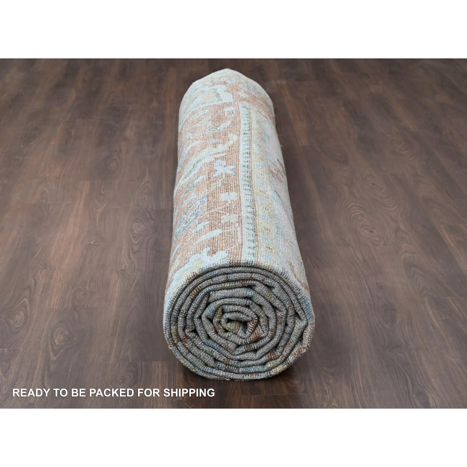 Oushak-And-Peshawar-Hand-Knotted-Rug-420650
