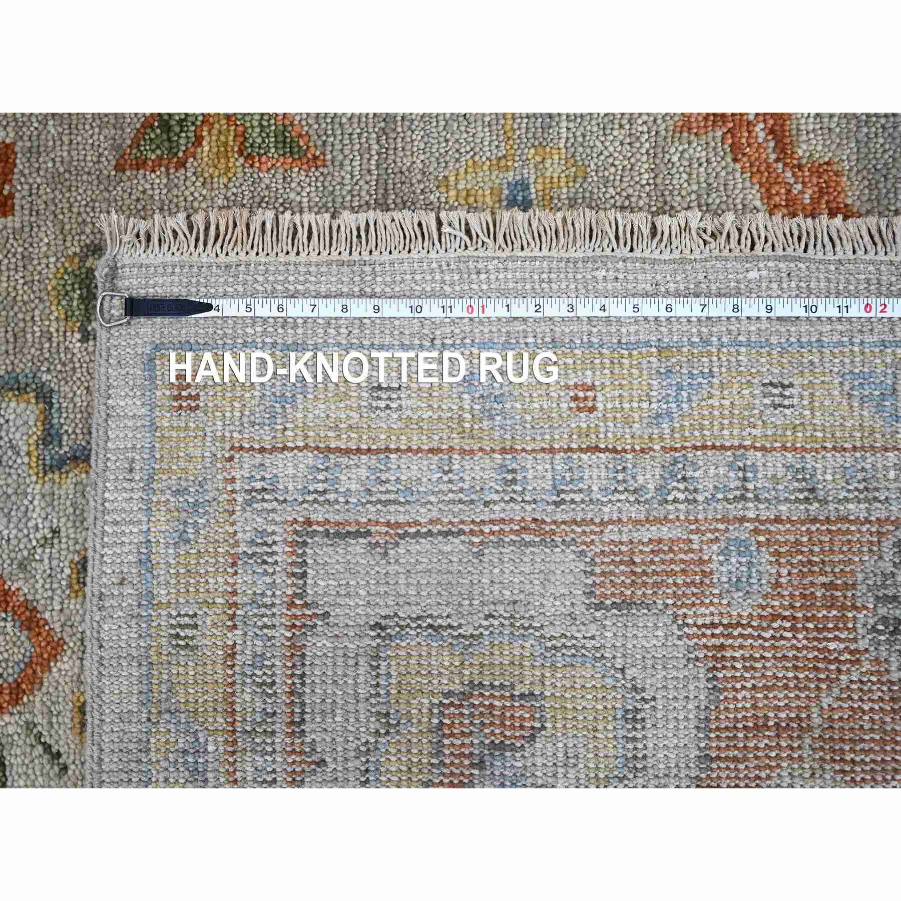 Oushak-And-Peshawar-Hand-Knotted-Rug-420650
