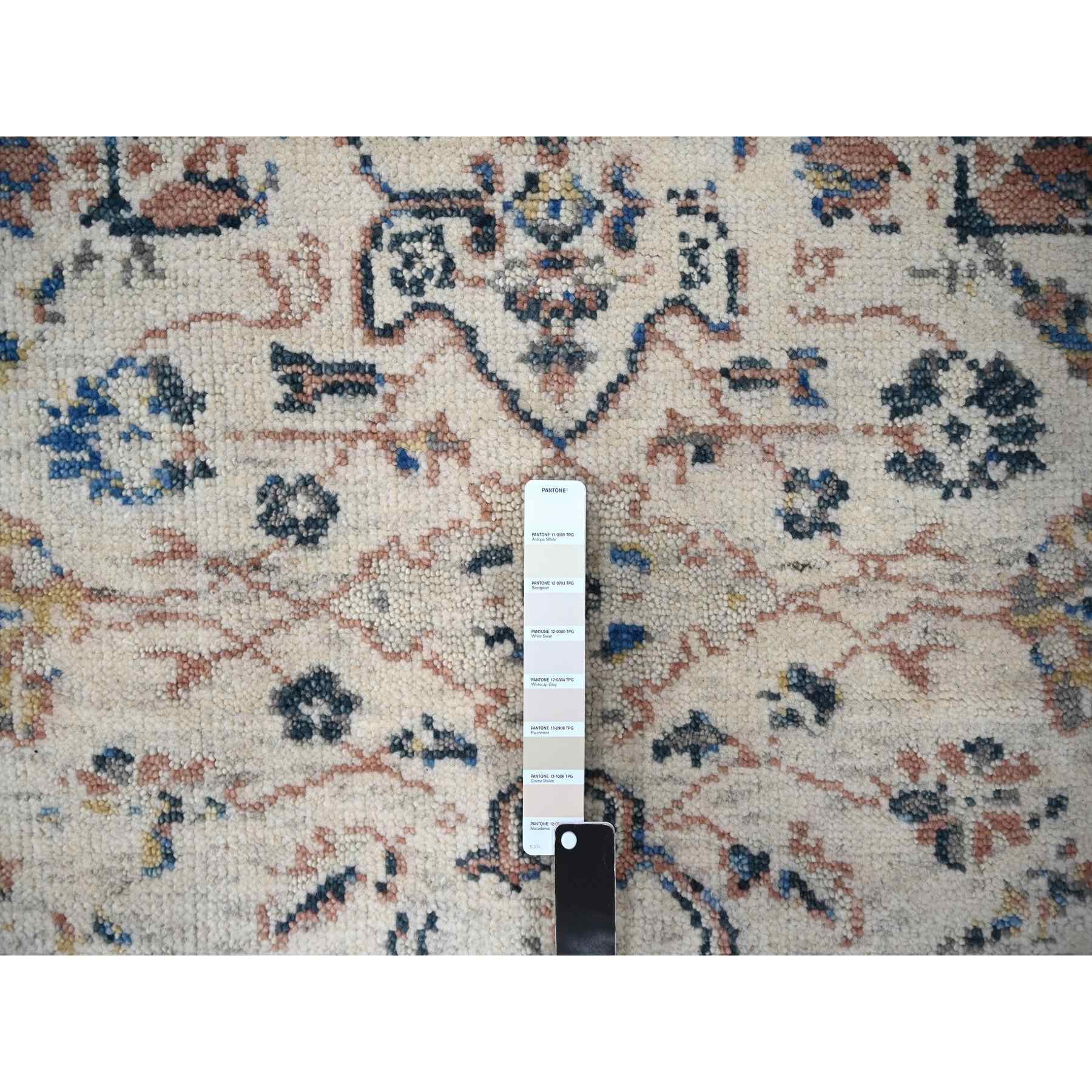 Oushak-And-Peshawar-Hand-Knotted-Rug-421425