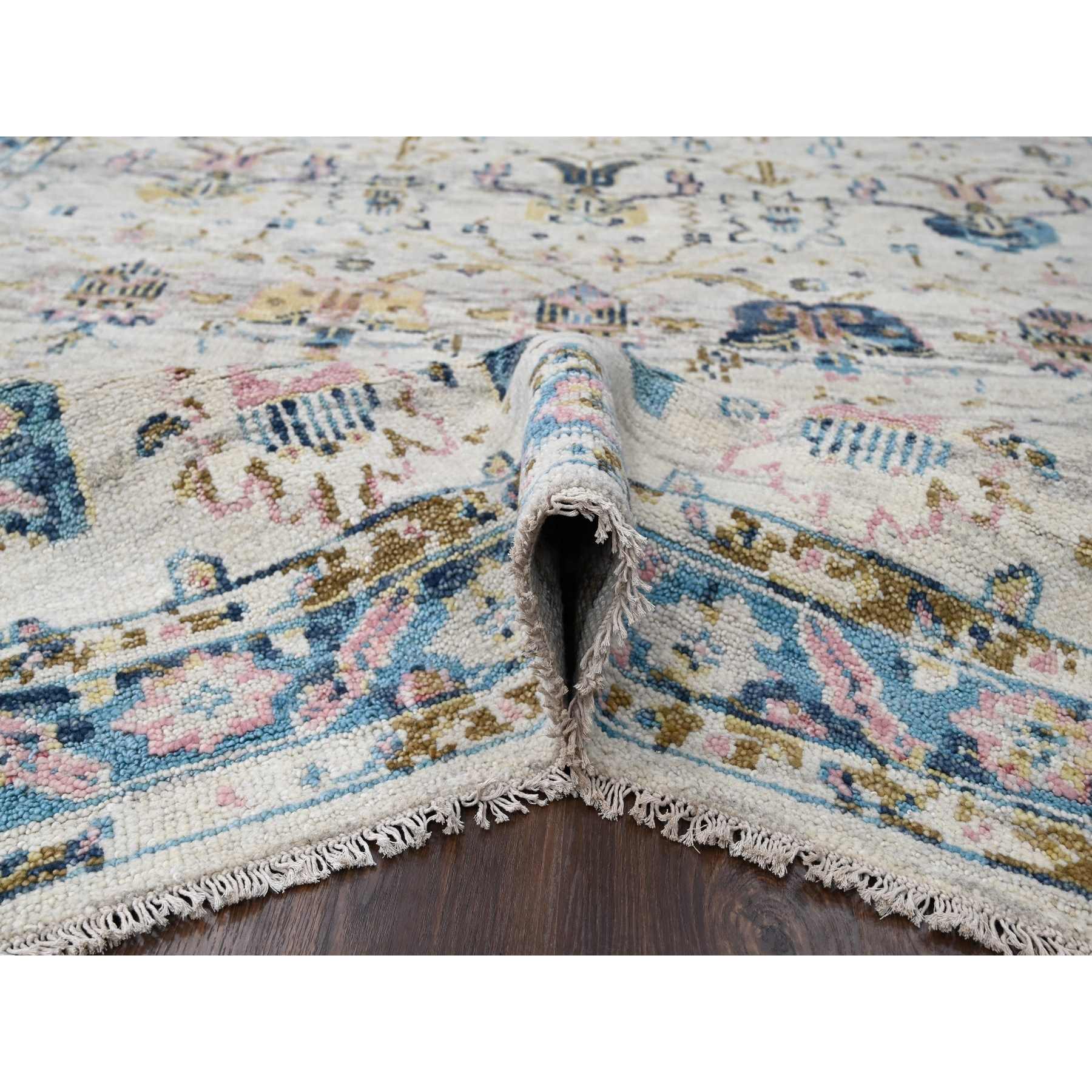 Oushak-And-Peshawar-Hand-Knotted-Rug-421465