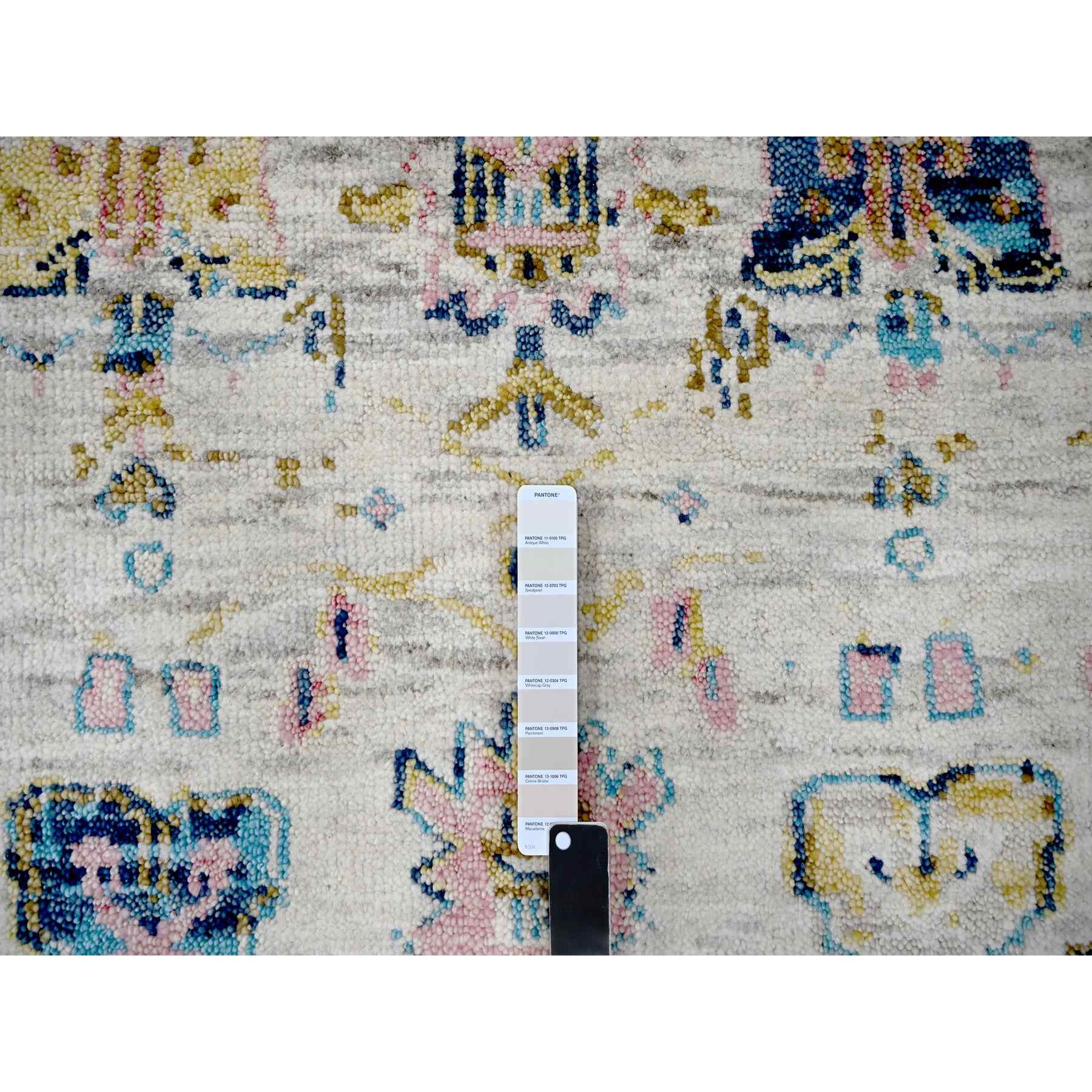 Oushak-And-Peshawar-Hand-Knotted-Rug-421465