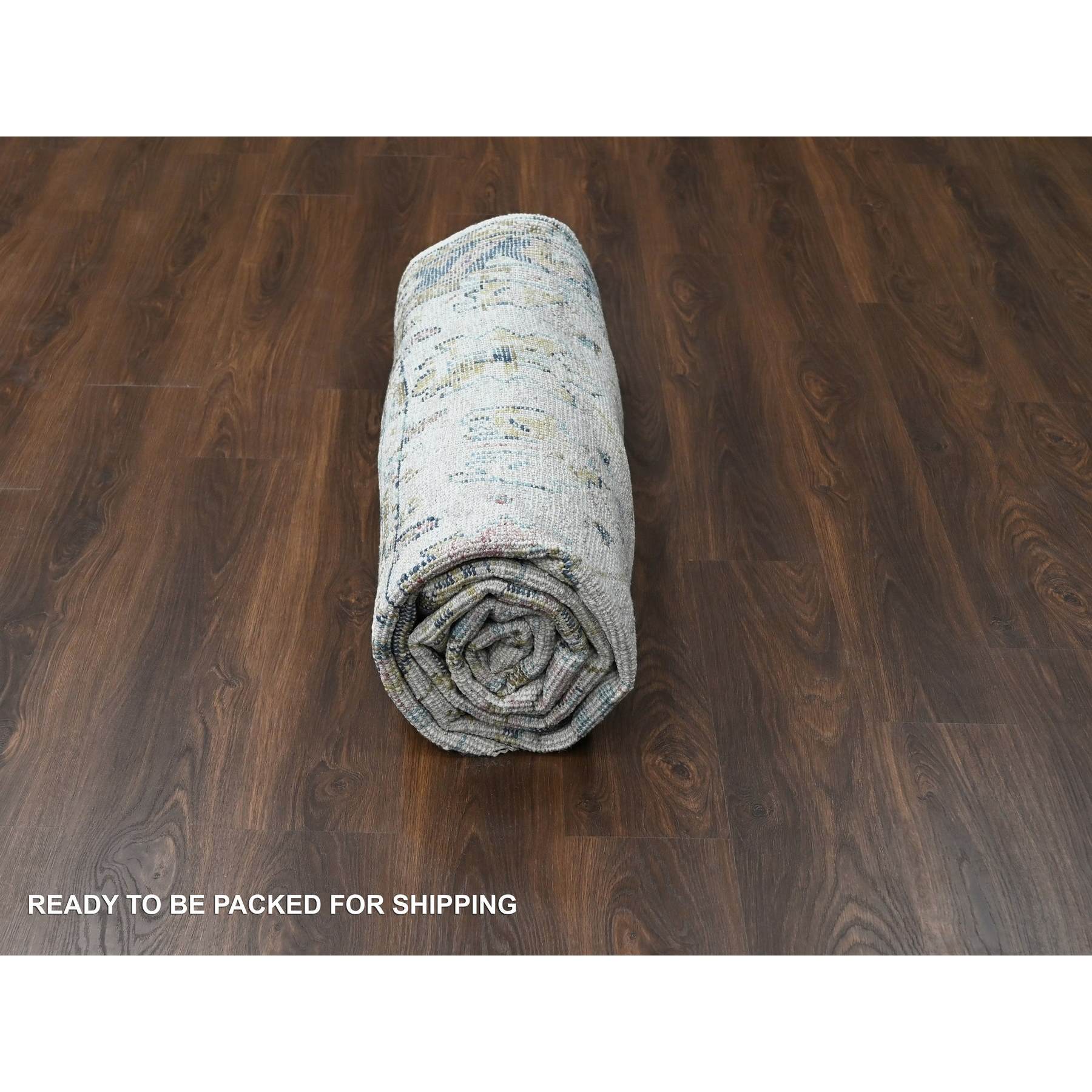 Oushak-And-Peshawar-Hand-Knotted-Rug-421465