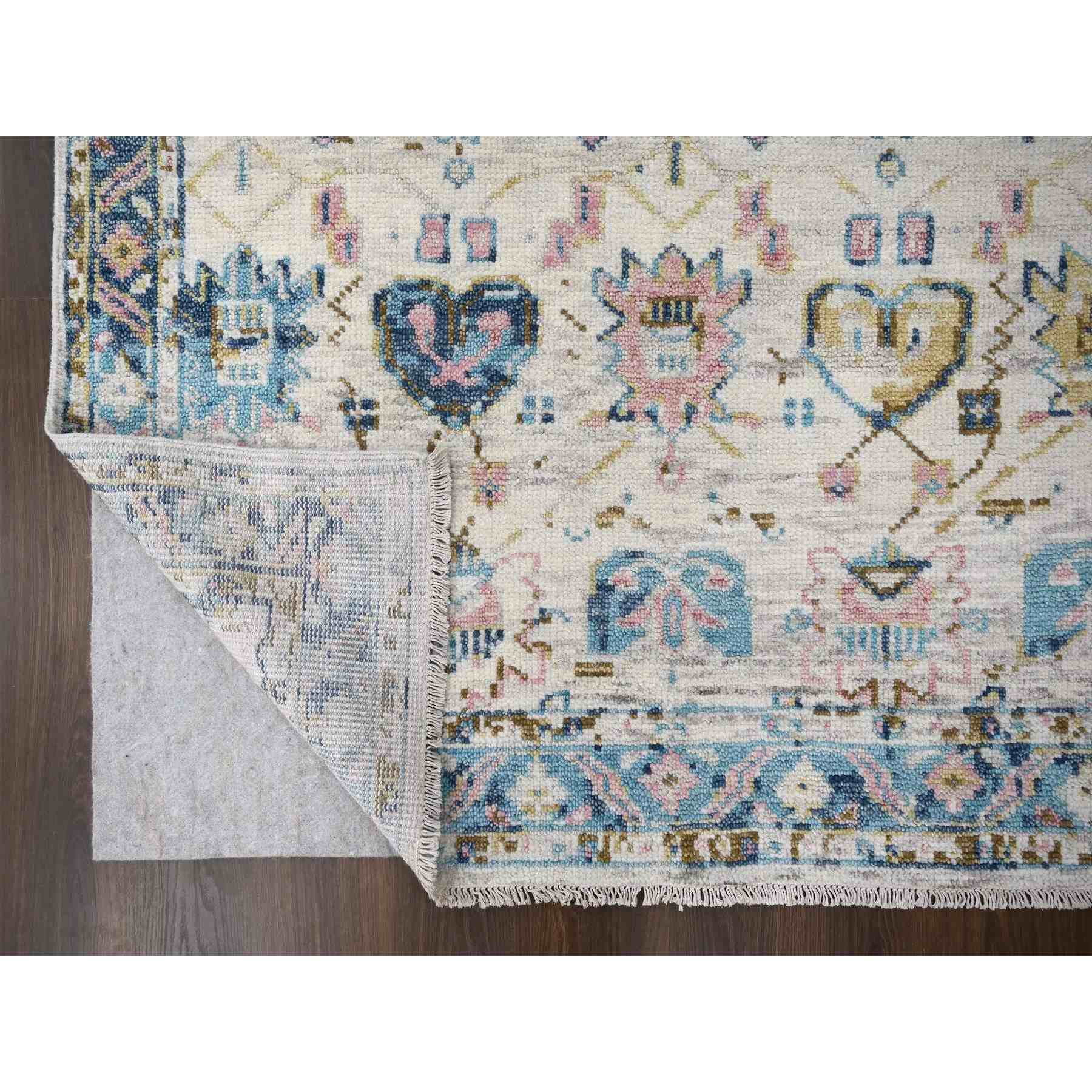 Oushak-And-Peshawar-Hand-Knotted-Rug-421470
