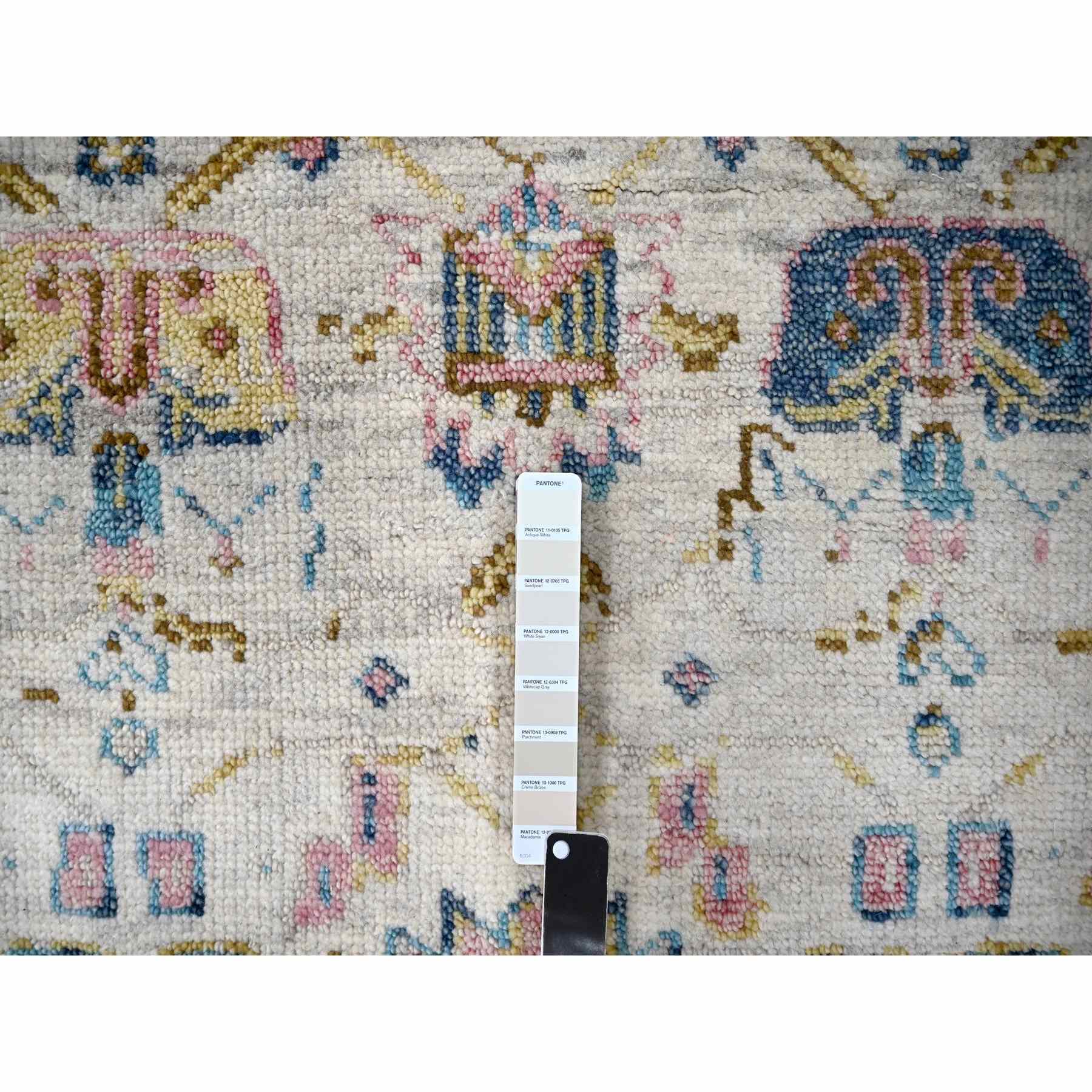 Oushak-And-Peshawar-Hand-Knotted-Rug-421470