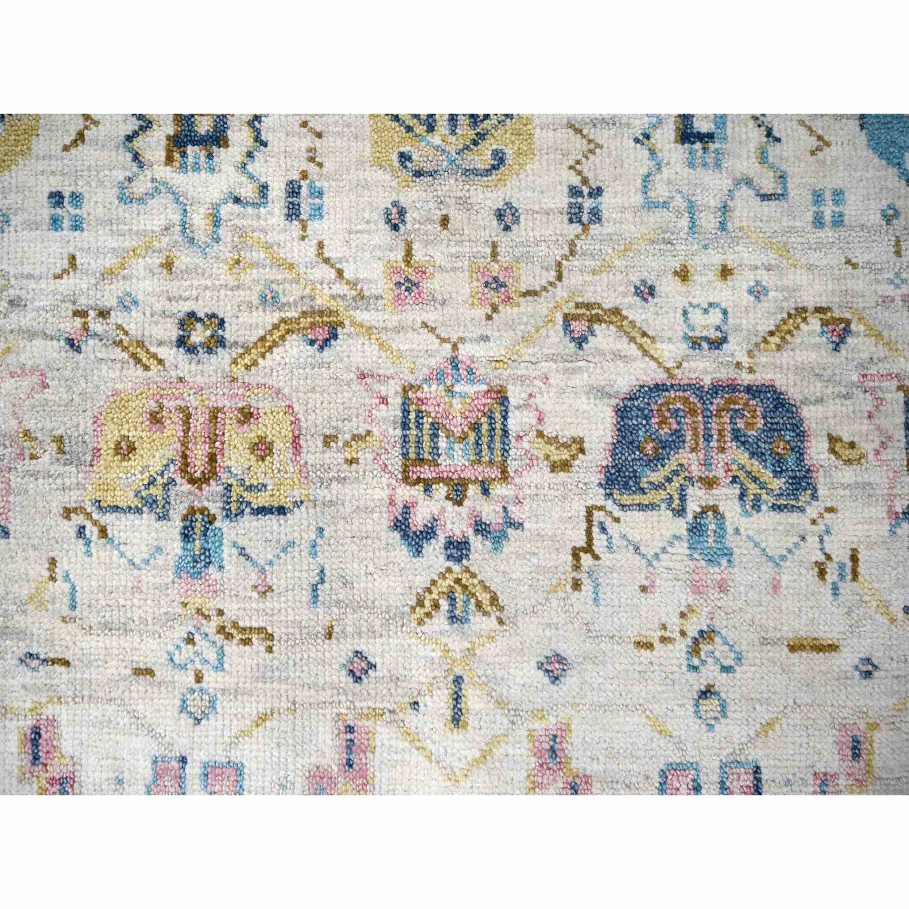 Oushak-And-Peshawar-Hand-Knotted-Rug-421470