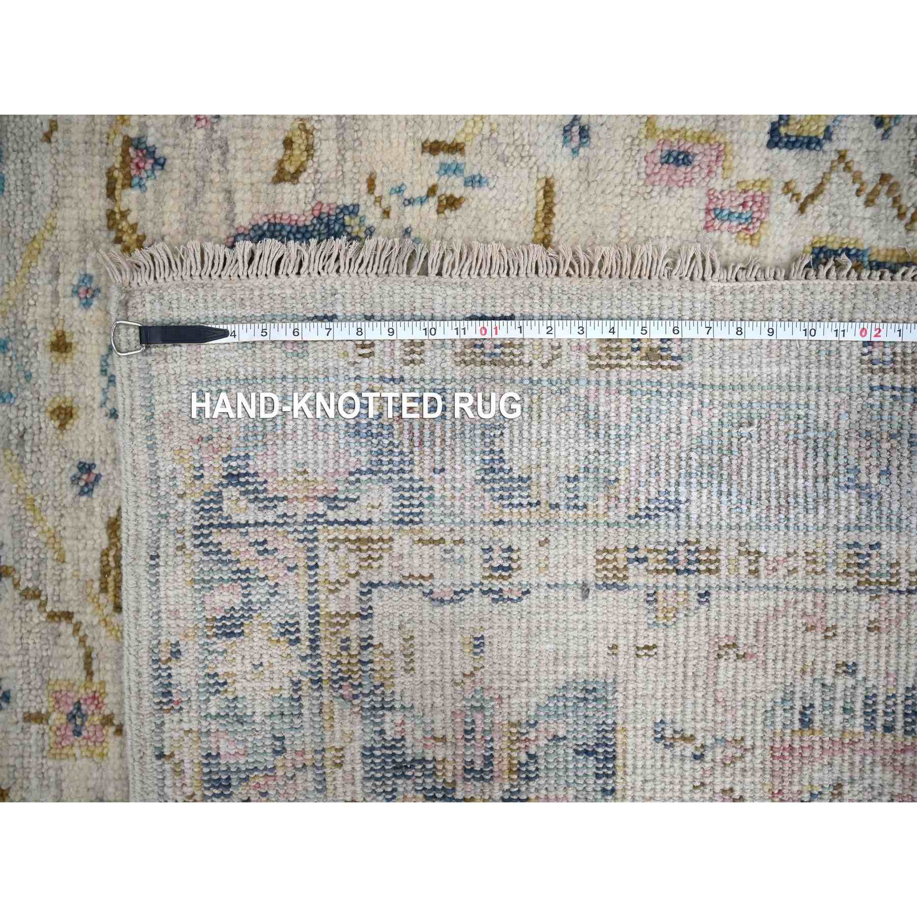Oushak-And-Peshawar-Hand-Knotted-Rug-421470