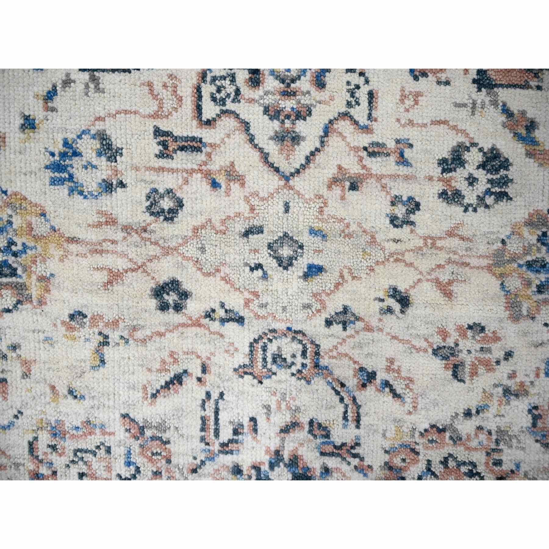 Oushak-And-Peshawar-Hand-Knotted-Rug-421480
