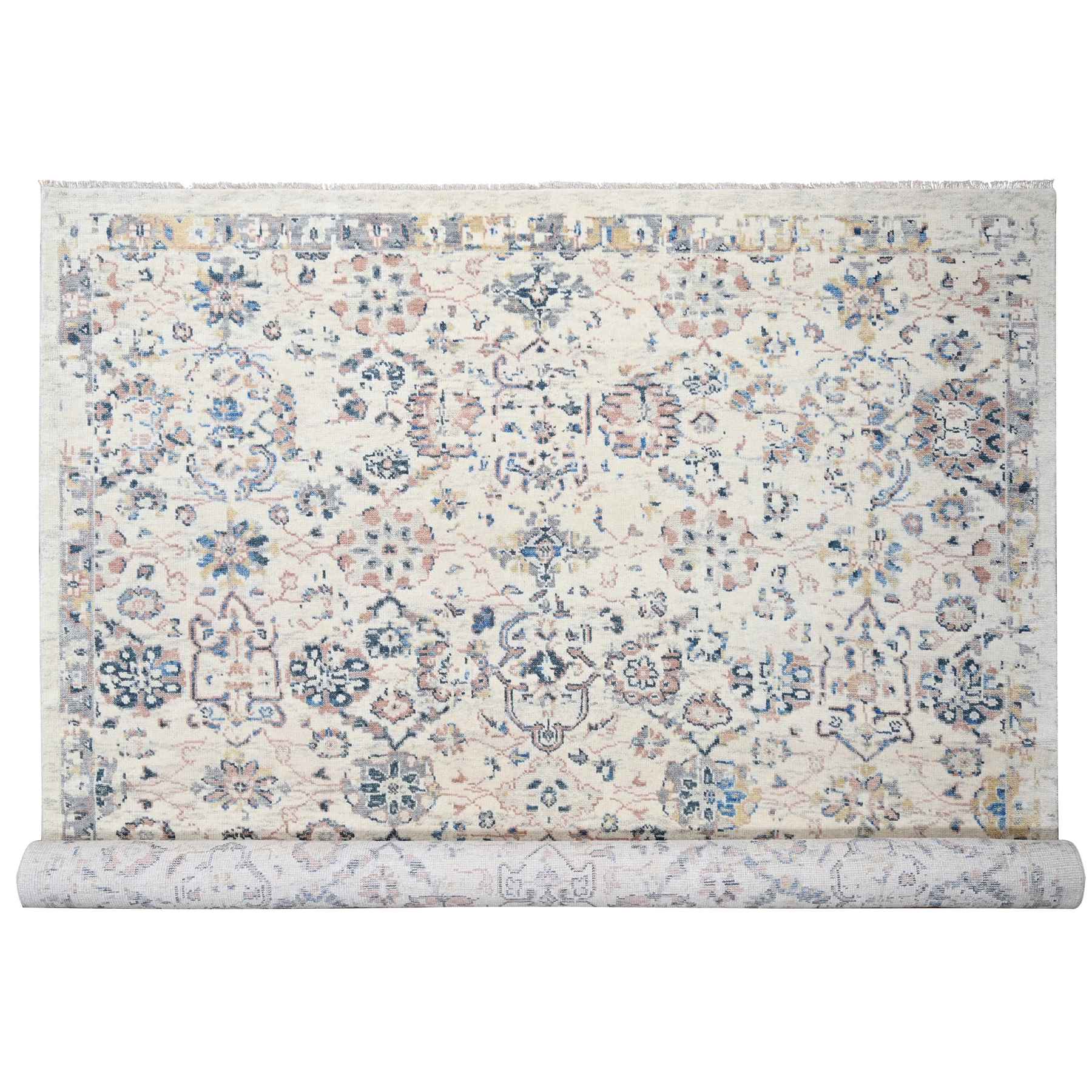 Oushak-And-Peshawar-Hand-Knotted-Rug-421655