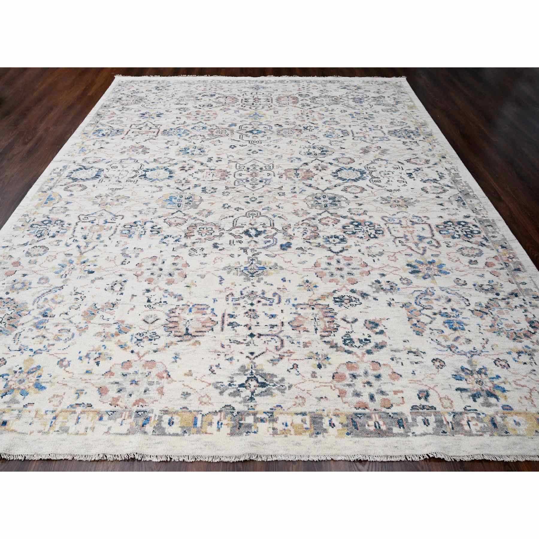 Oushak-And-Peshawar-Hand-Knotted-Rug-421655