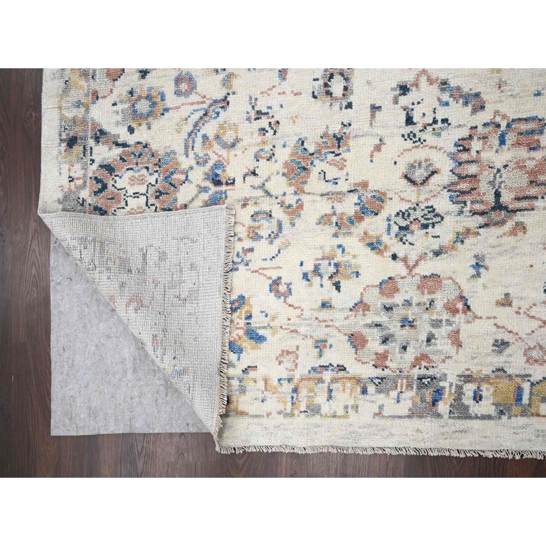 Oushak-And-Peshawar-Hand-Knotted-Rug-421655