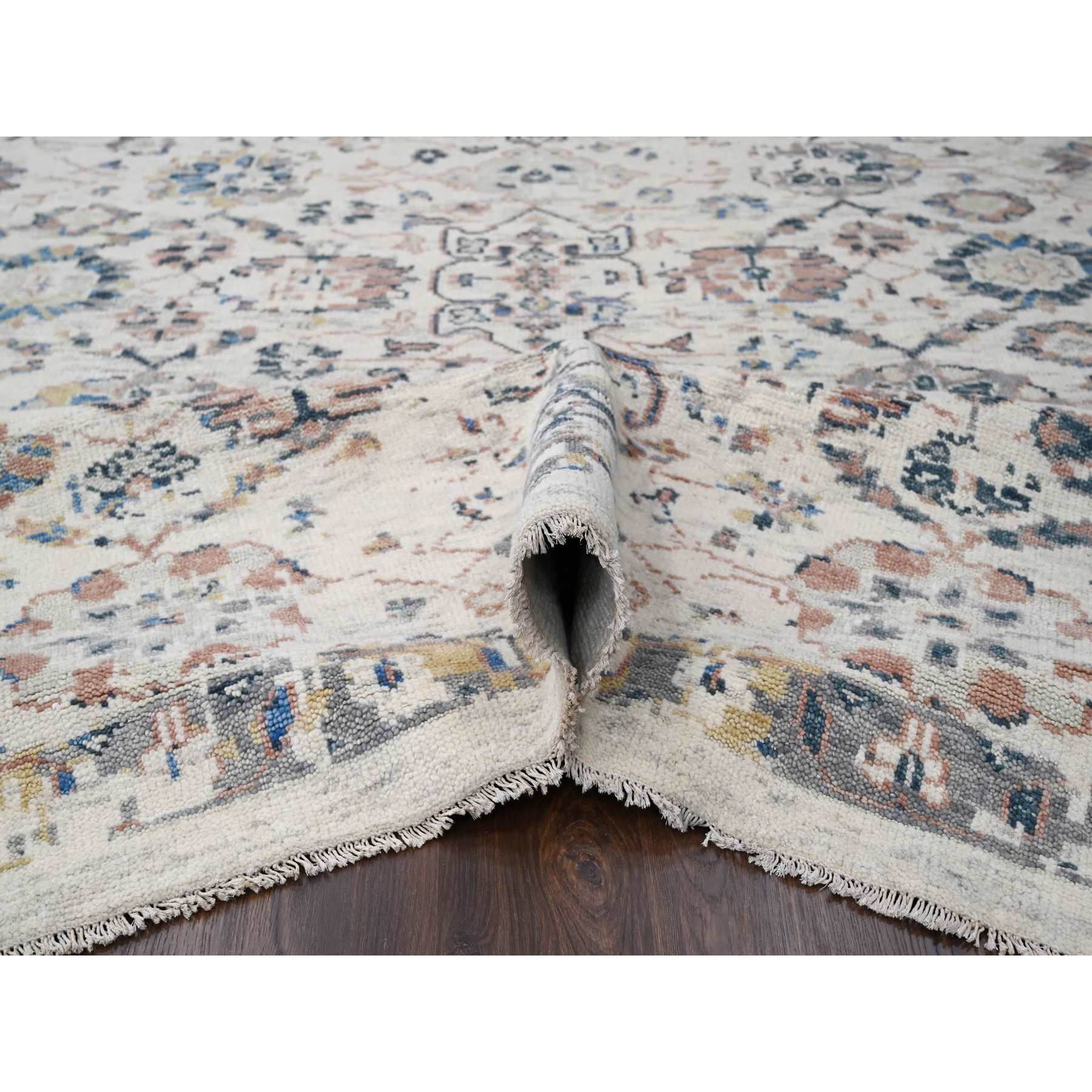 Oushak-And-Peshawar-Hand-Knotted-Rug-421655
