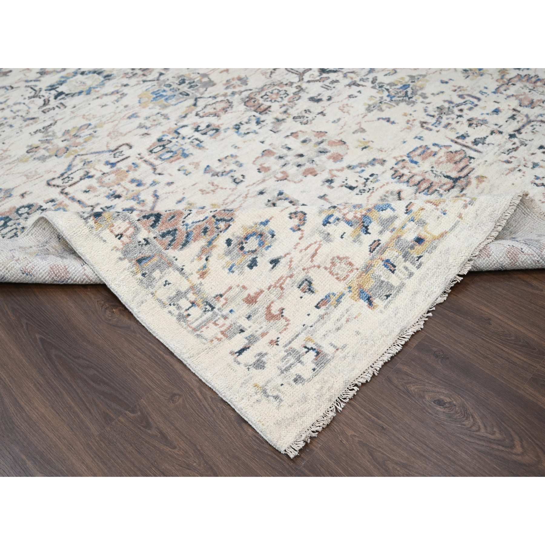 Oushak-And-Peshawar-Hand-Knotted-Rug-421655
