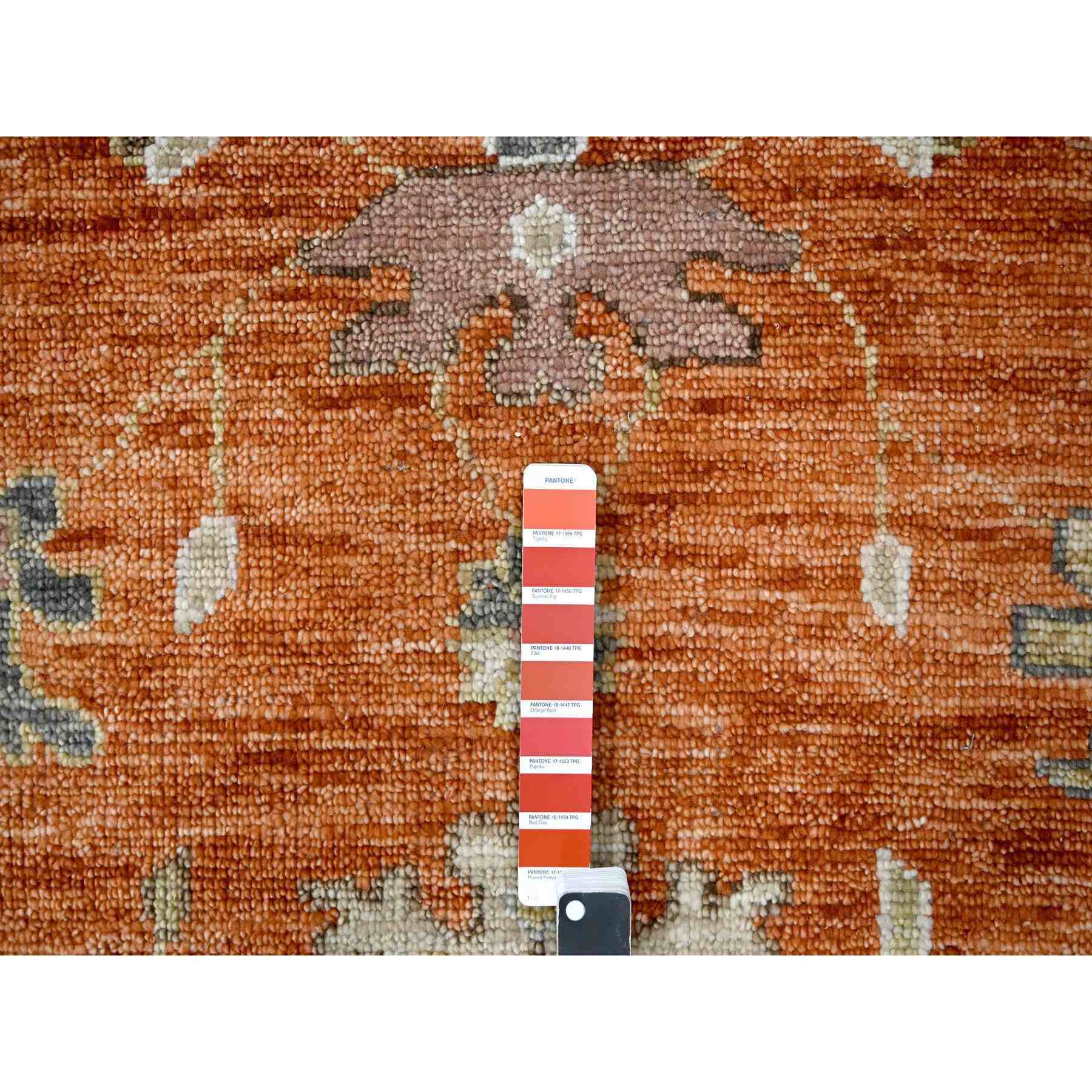 Oushak-And-Peshawar-Hand-Knotted-Rug-421790
