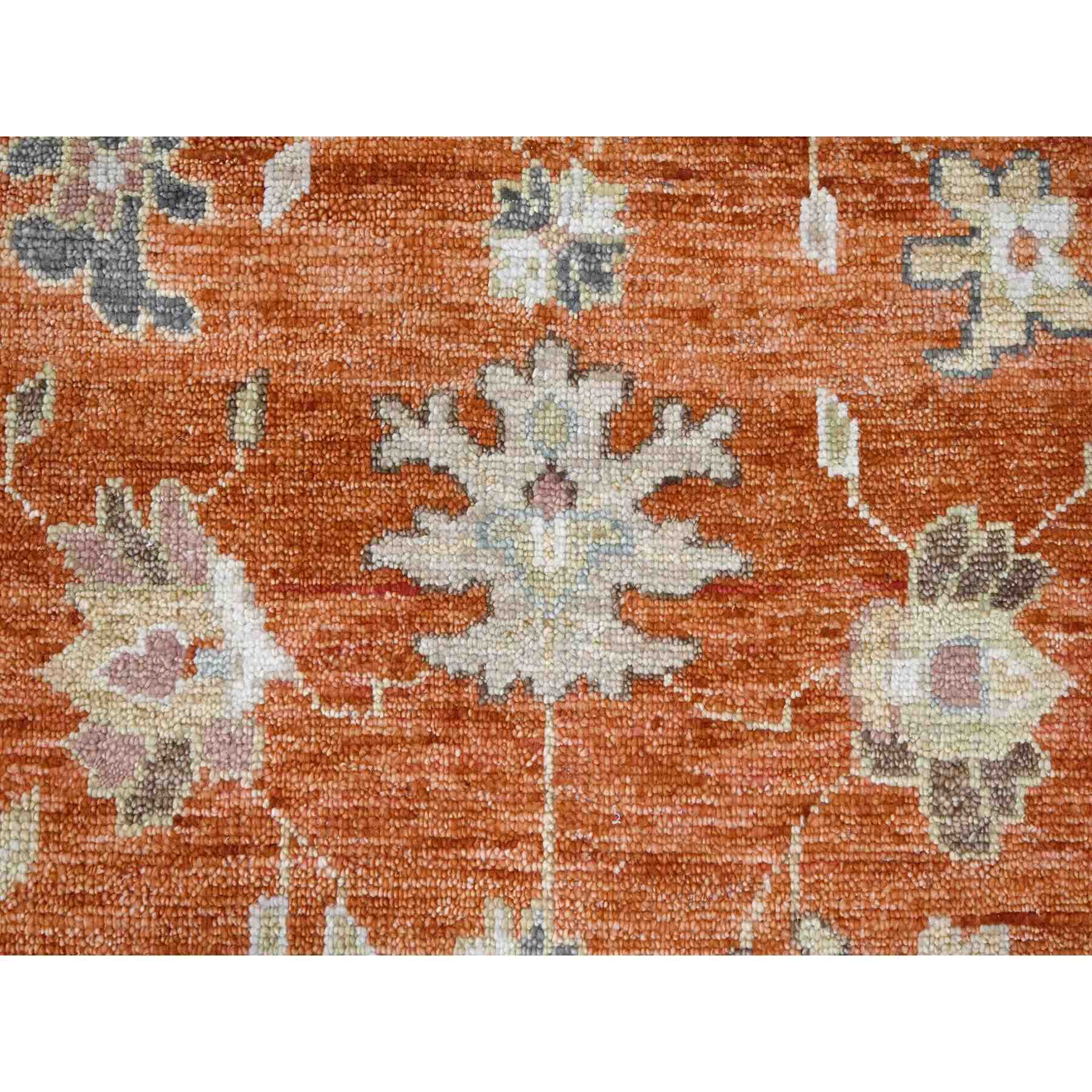 Oushak-And-Peshawar-Hand-Knotted-Rug-421790