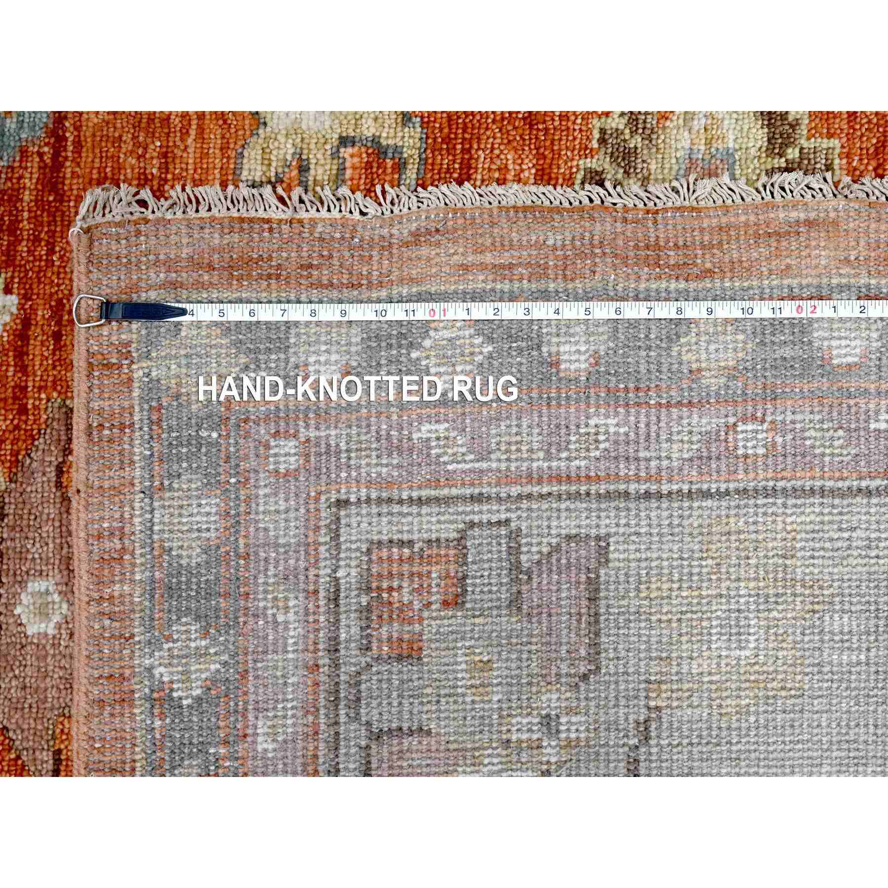 Oushak-And-Peshawar-Hand-Knotted-Rug-421790