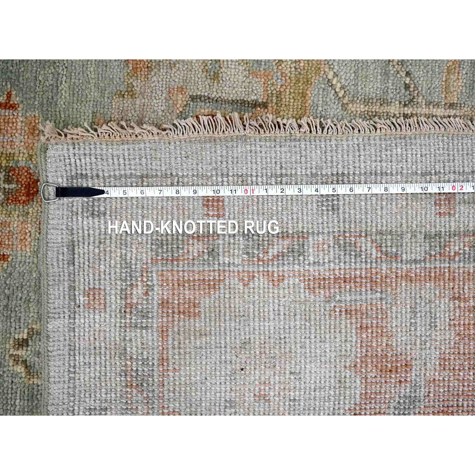 Oushak-And-Peshawar-Hand-Knotted-Rug-421795