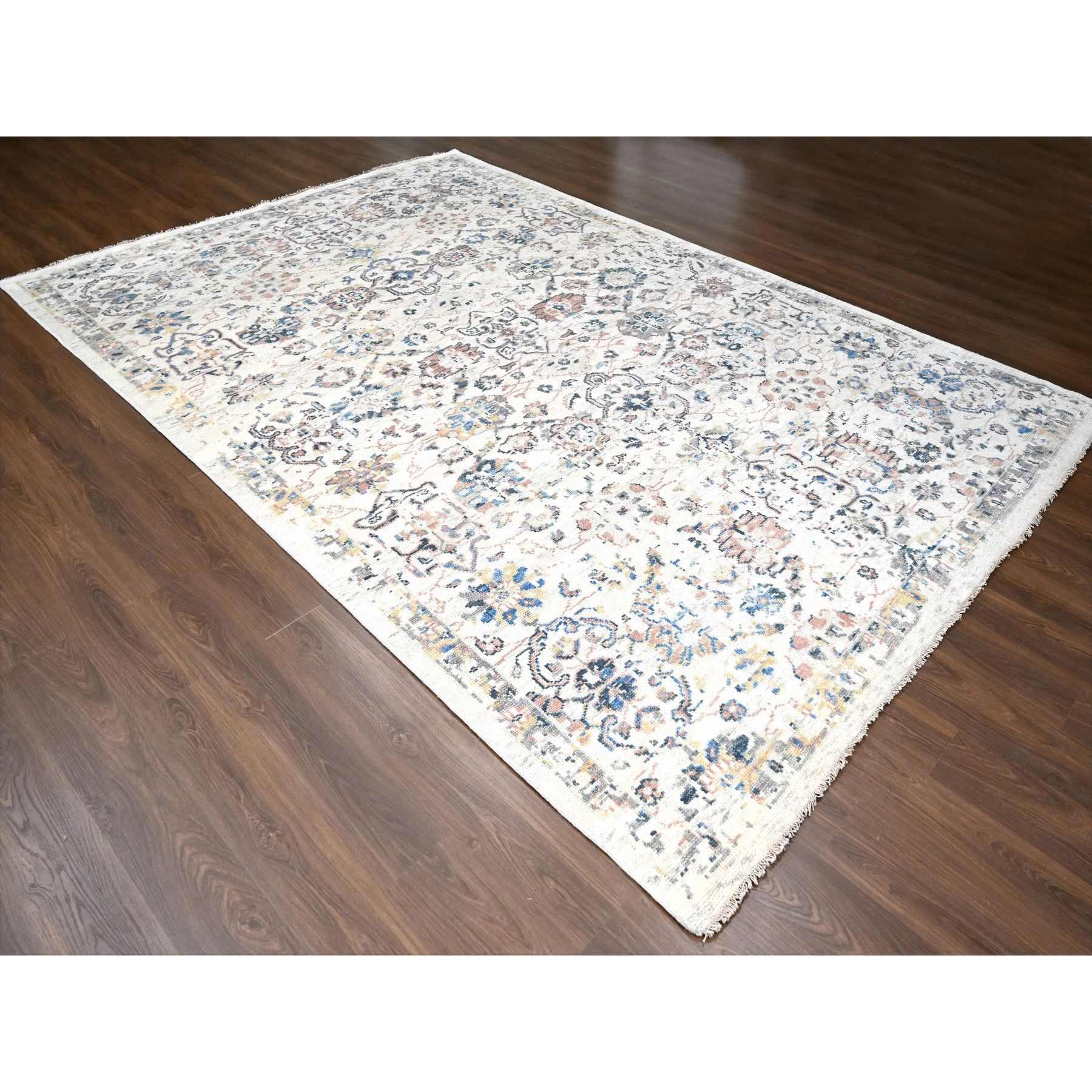 Oushak-And-Peshawar-Hand-Knotted-Rug-421815