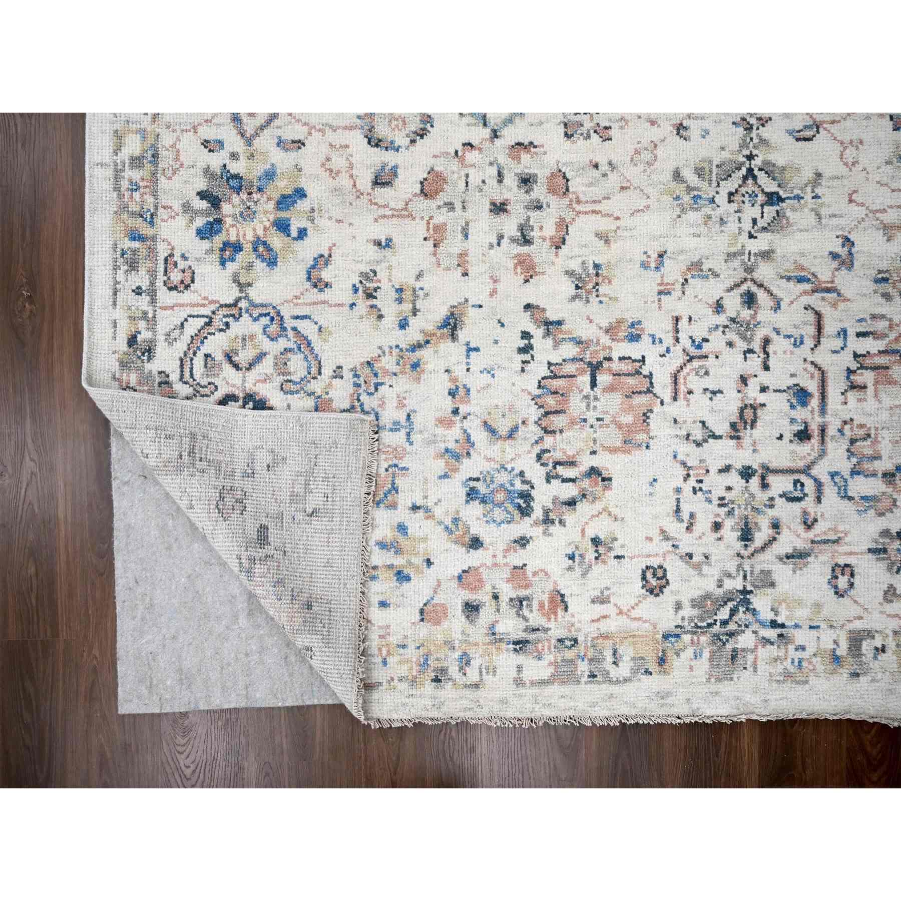 Oushak-And-Peshawar-Hand-Knotted-Rug-421815