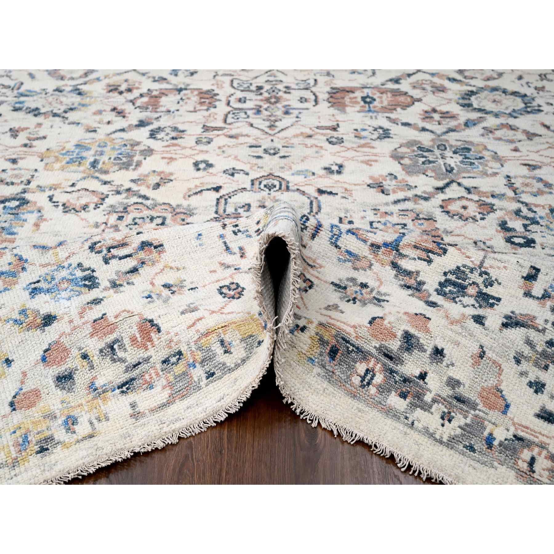 Oushak-And-Peshawar-Hand-Knotted-Rug-421815