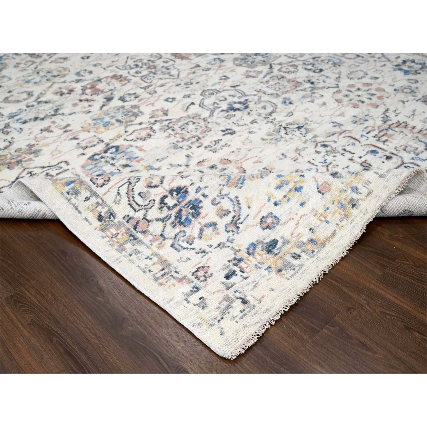 Oushak-And-Peshawar-Hand-Knotted-Rug-421815
