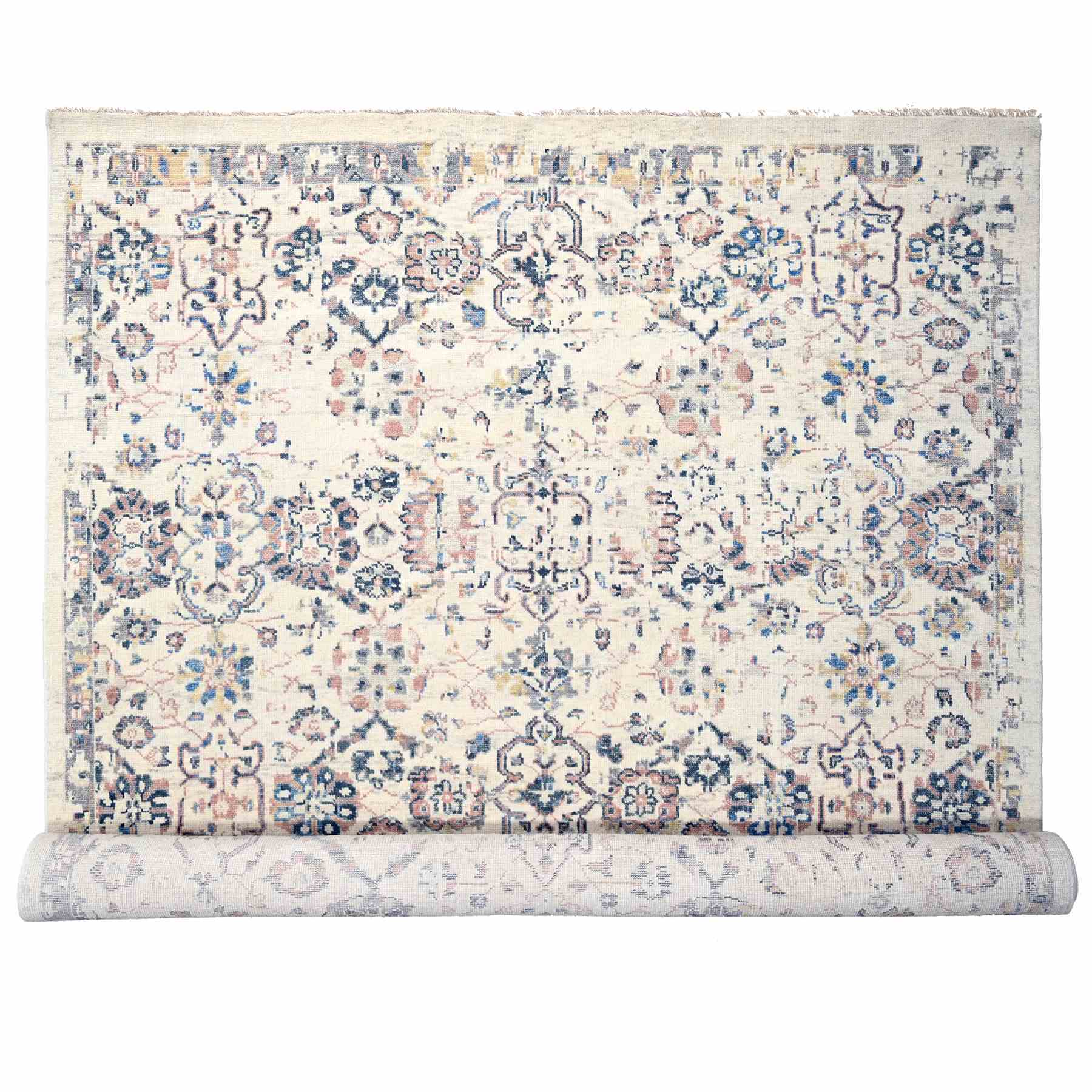 Oushak-And-Peshawar-Hand-Knotted-Rug-421820