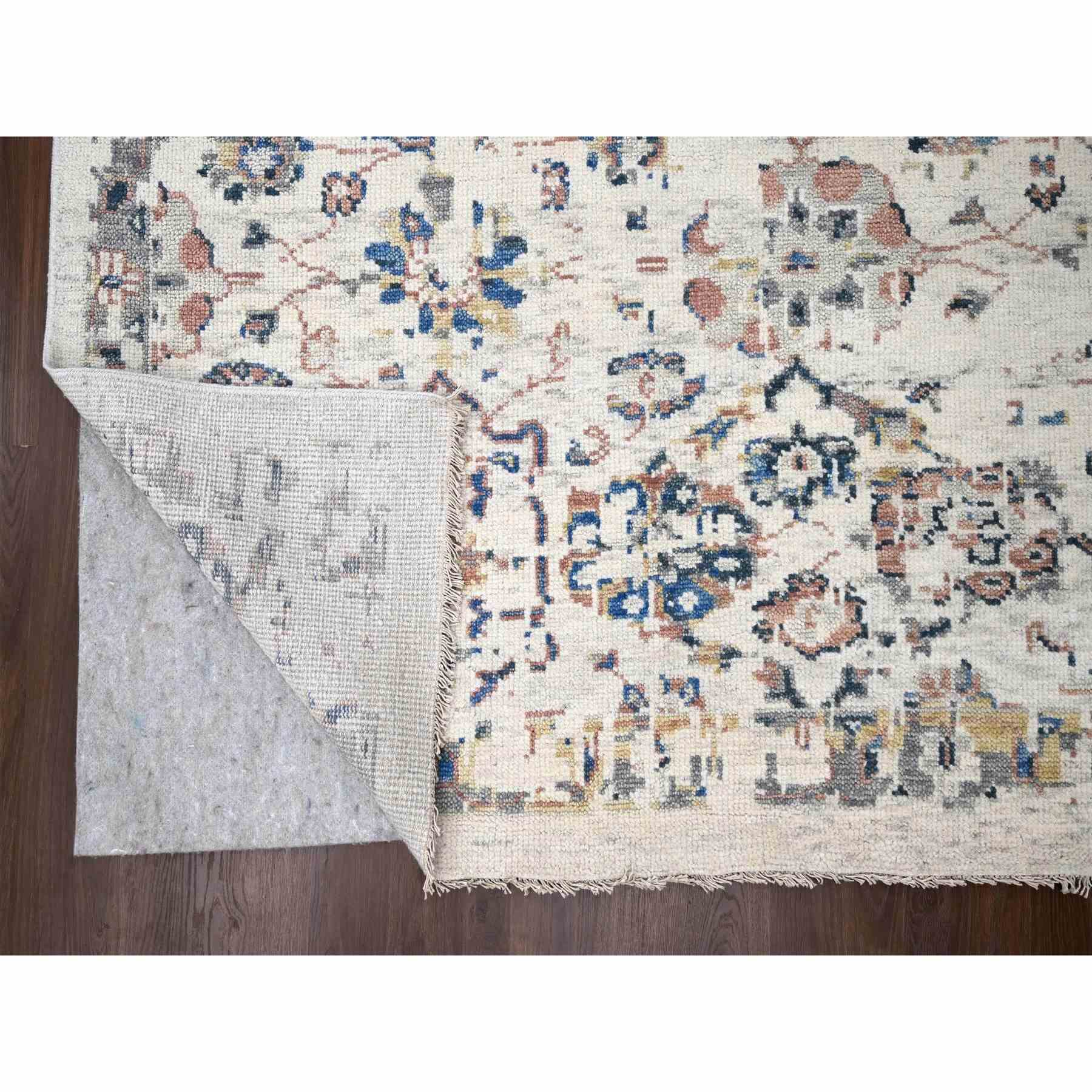 Oushak-And-Peshawar-Hand-Knotted-Rug-421820