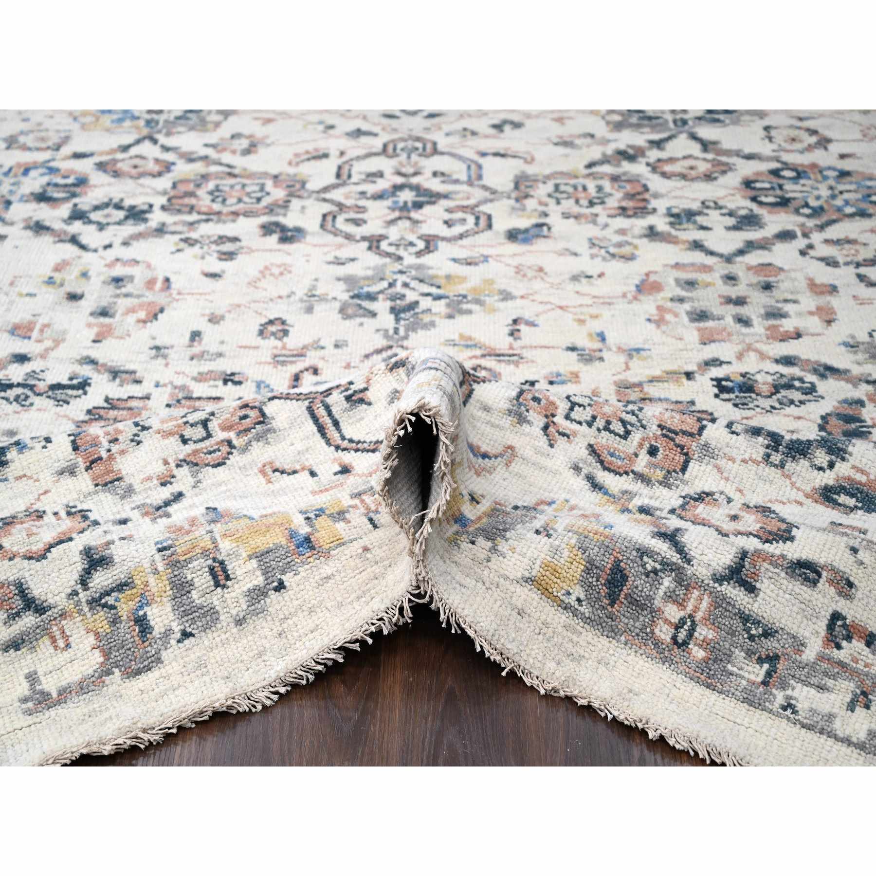 Oushak-And-Peshawar-Hand-Knotted-Rug-421820