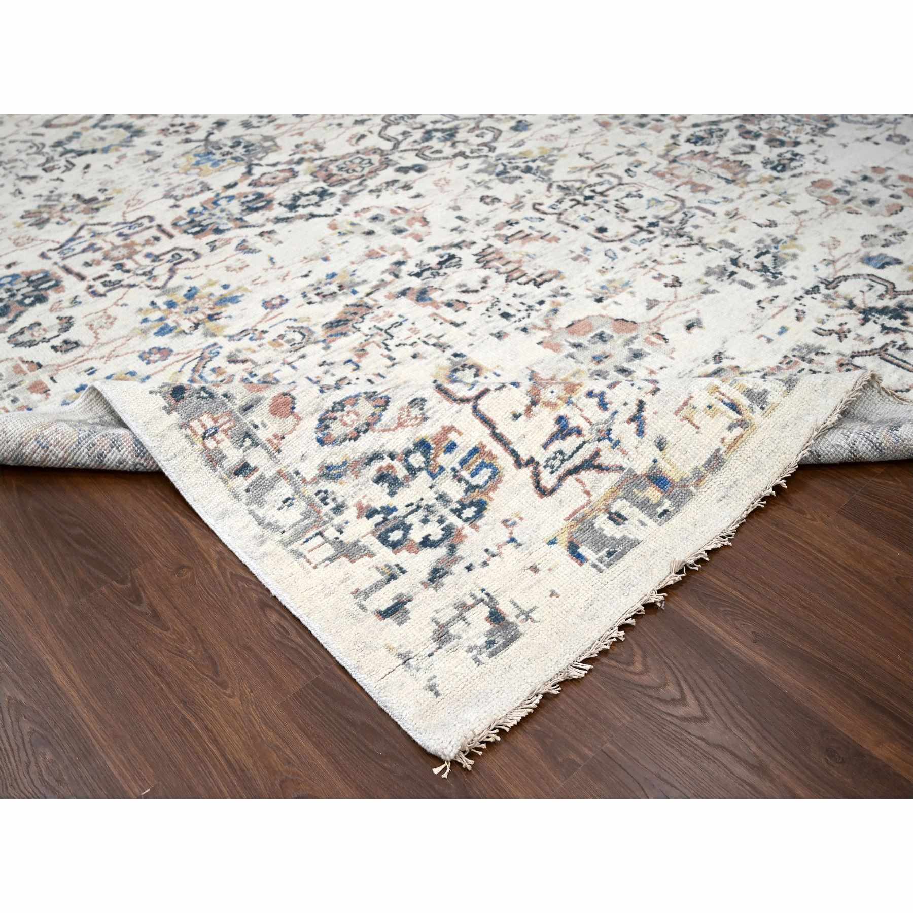 Oushak-And-Peshawar-Hand-Knotted-Rug-421820