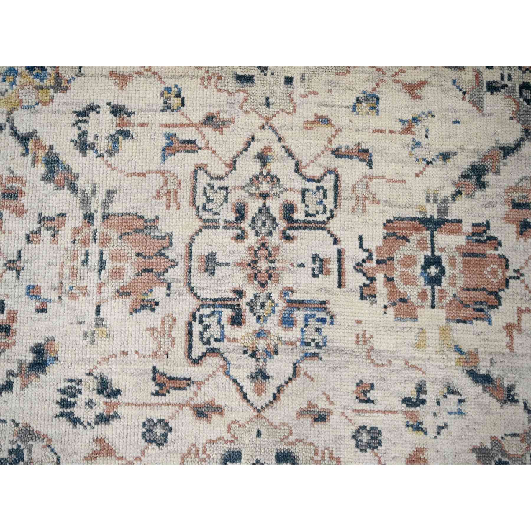 Oushak-And-Peshawar-Hand-Knotted-Rug-421820