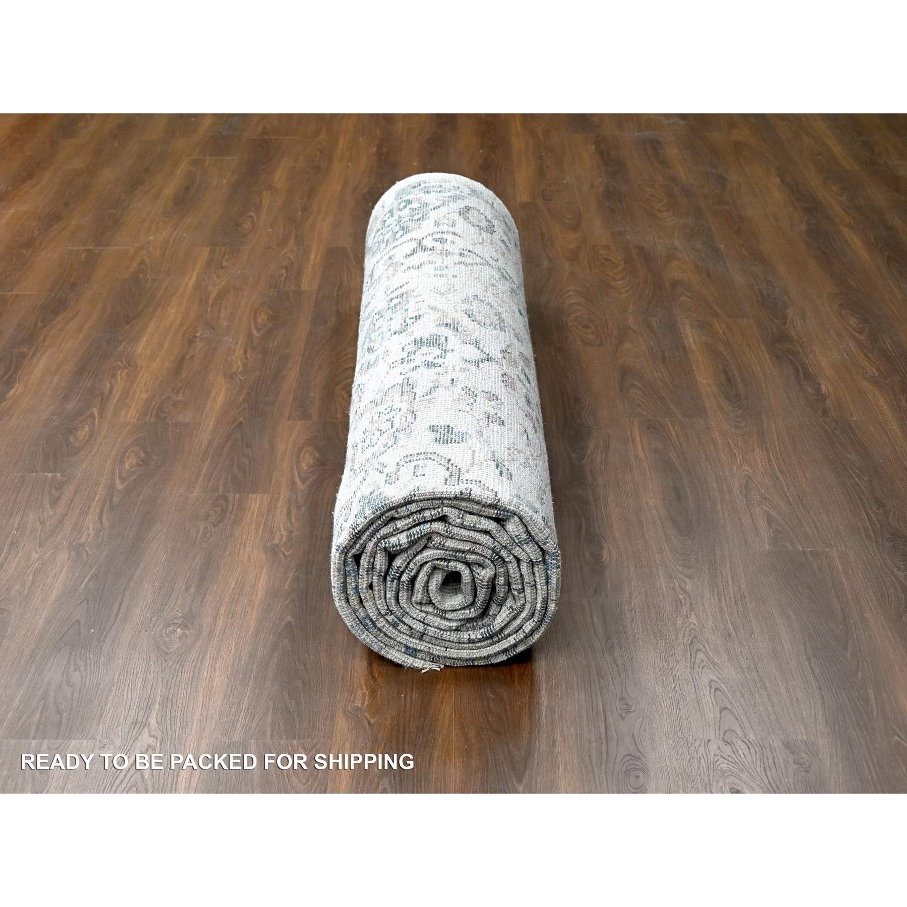 Oushak-And-Peshawar-Hand-Knotted-Rug-421820
