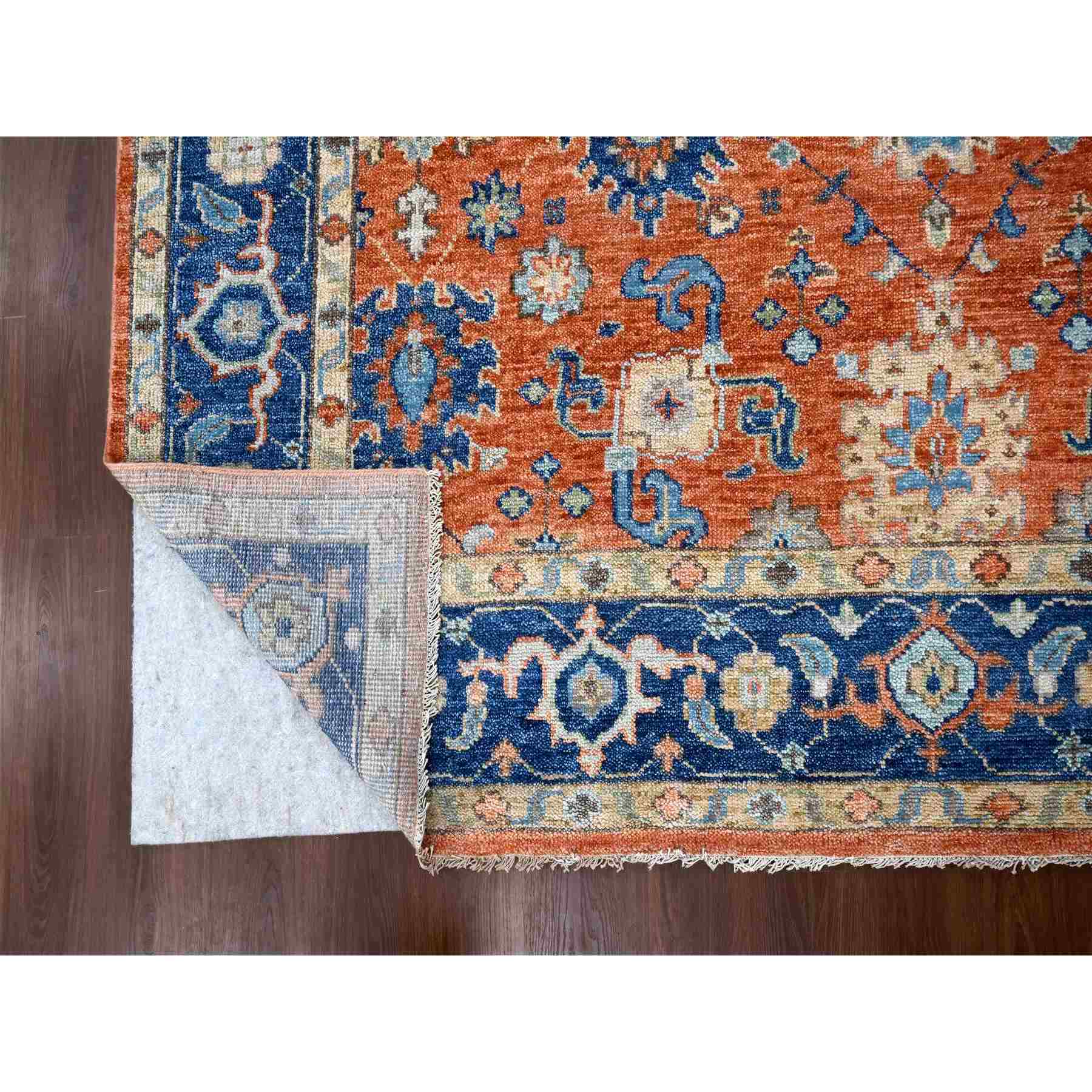 Oushak-And-Peshawar-Hand-Knotted-Rug-421855
