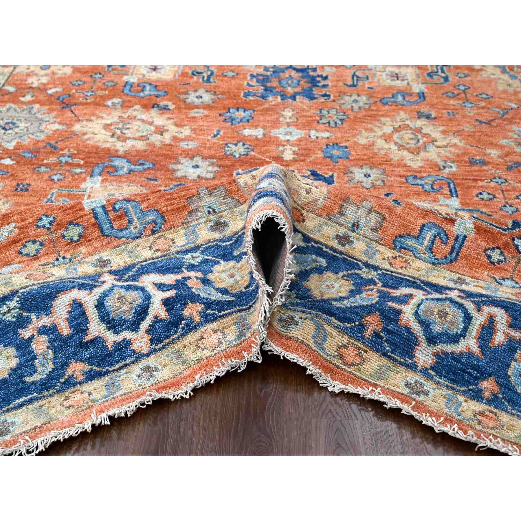 Oushak-And-Peshawar-Hand-Knotted-Rug-421855