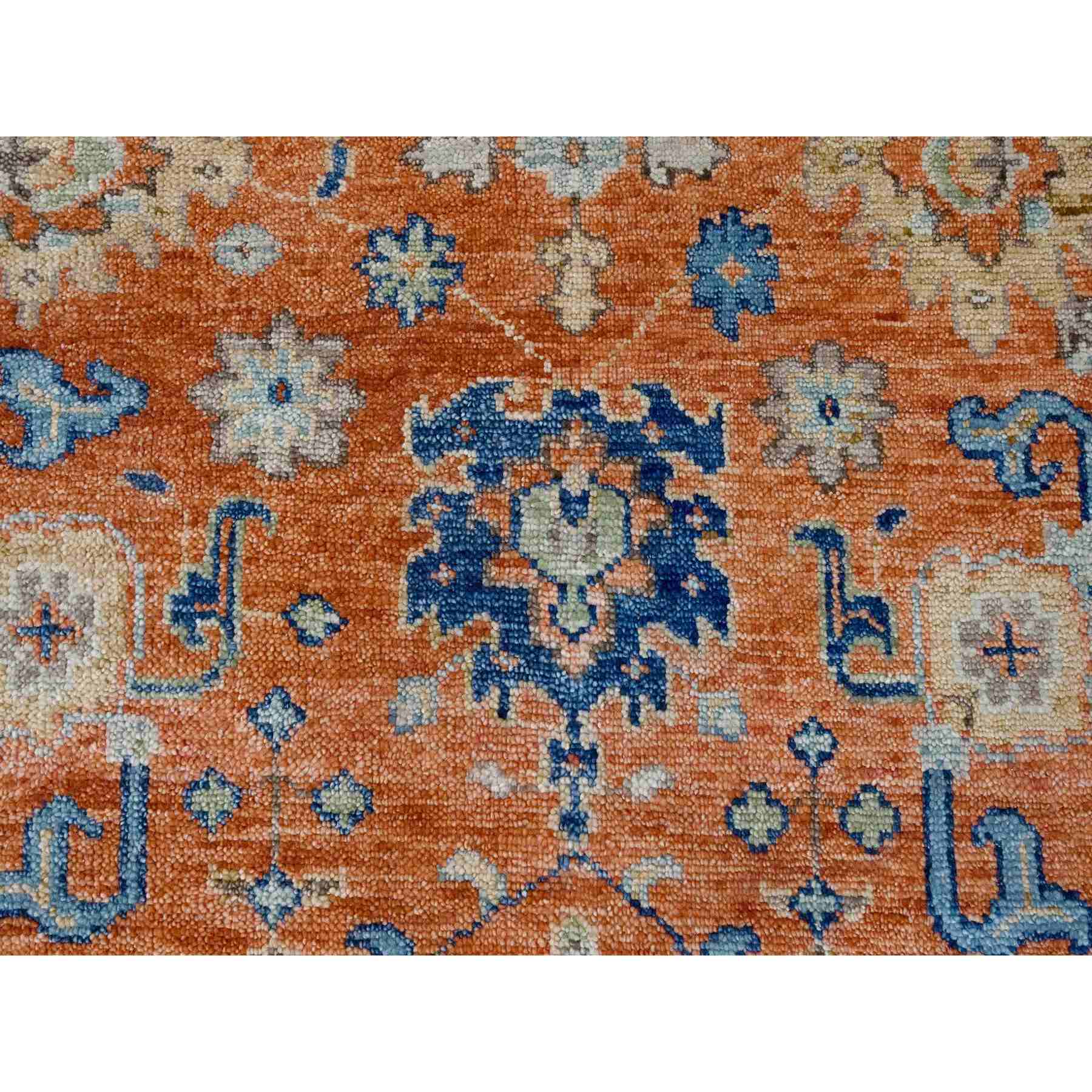 Oushak-And-Peshawar-Hand-Knotted-Rug-421855