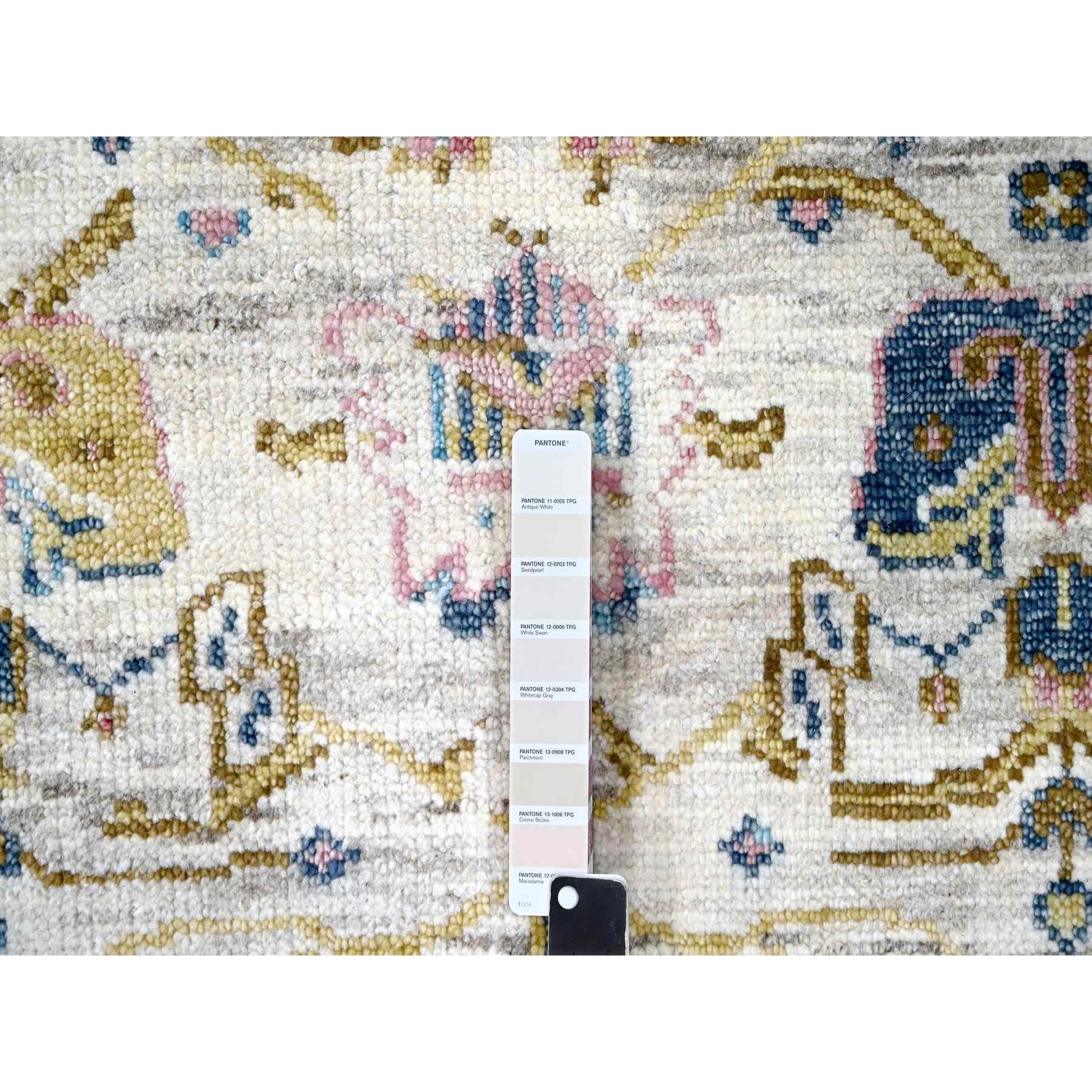 Oushak-And-Peshawar-Hand-Knotted-Rug-421900